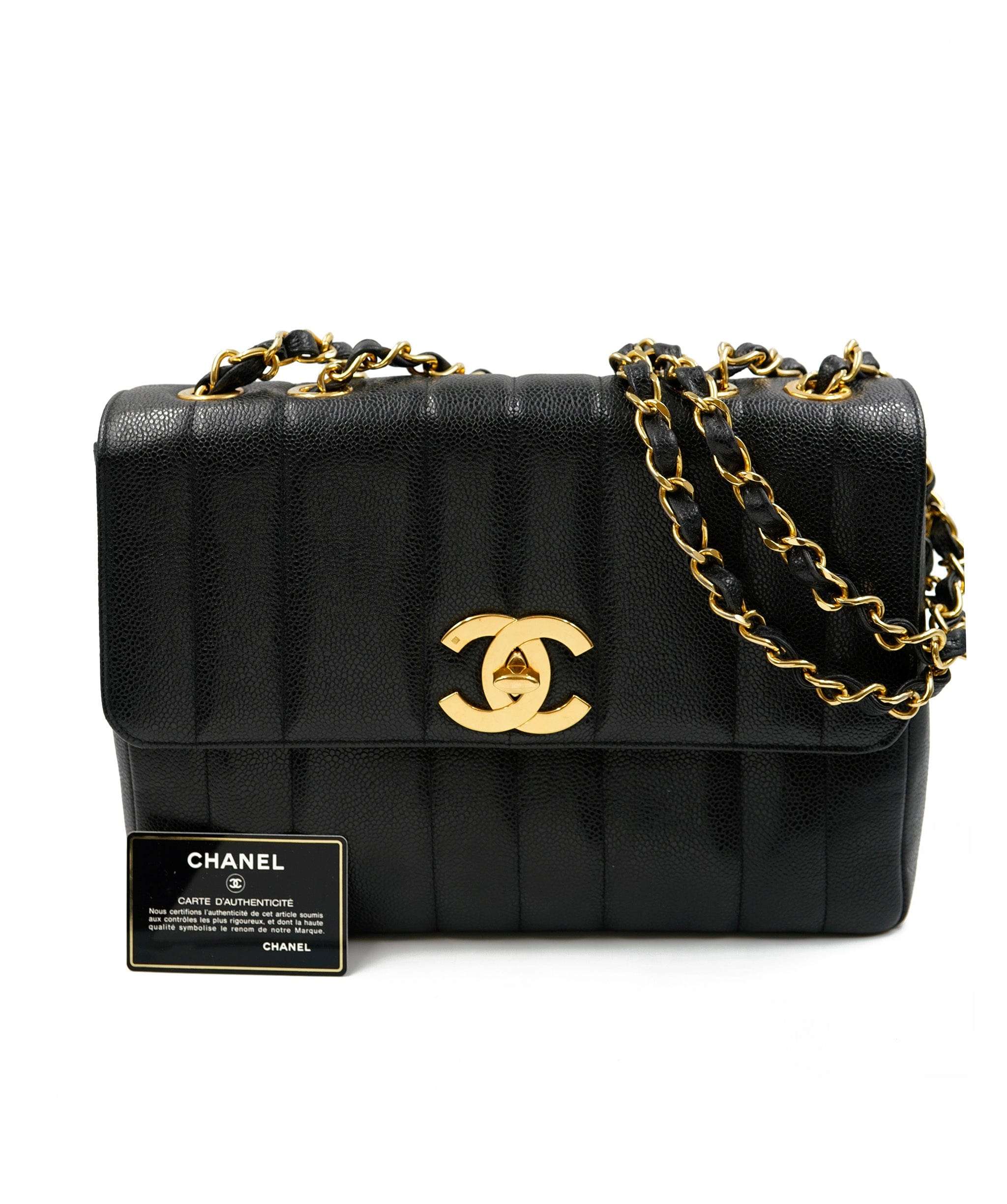 chanel Chanel matelasse caviar jumbo vertical stitching - AWL3059