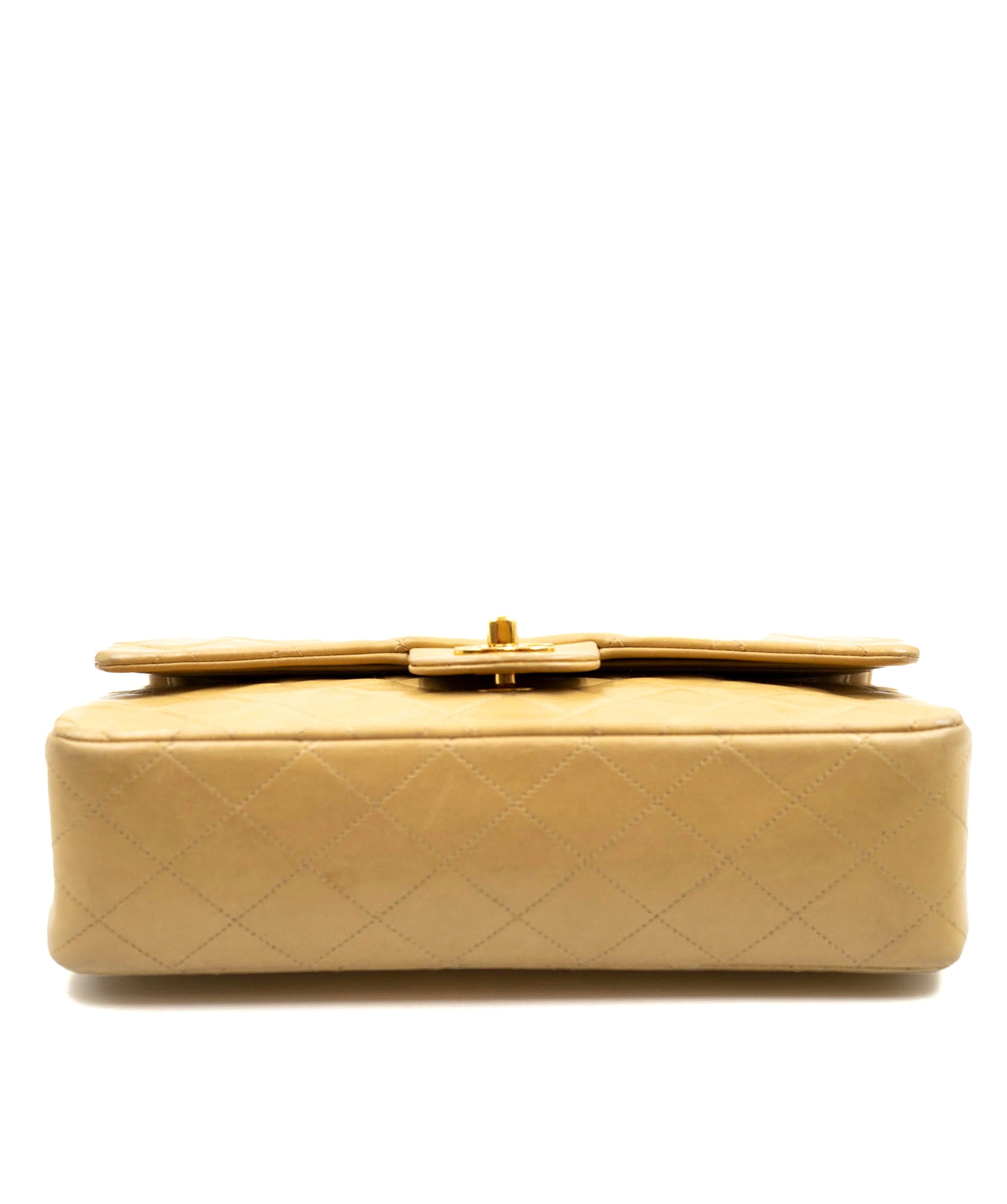 Chanel Chanel Med 10" Beige classic flap bag - AWL3987