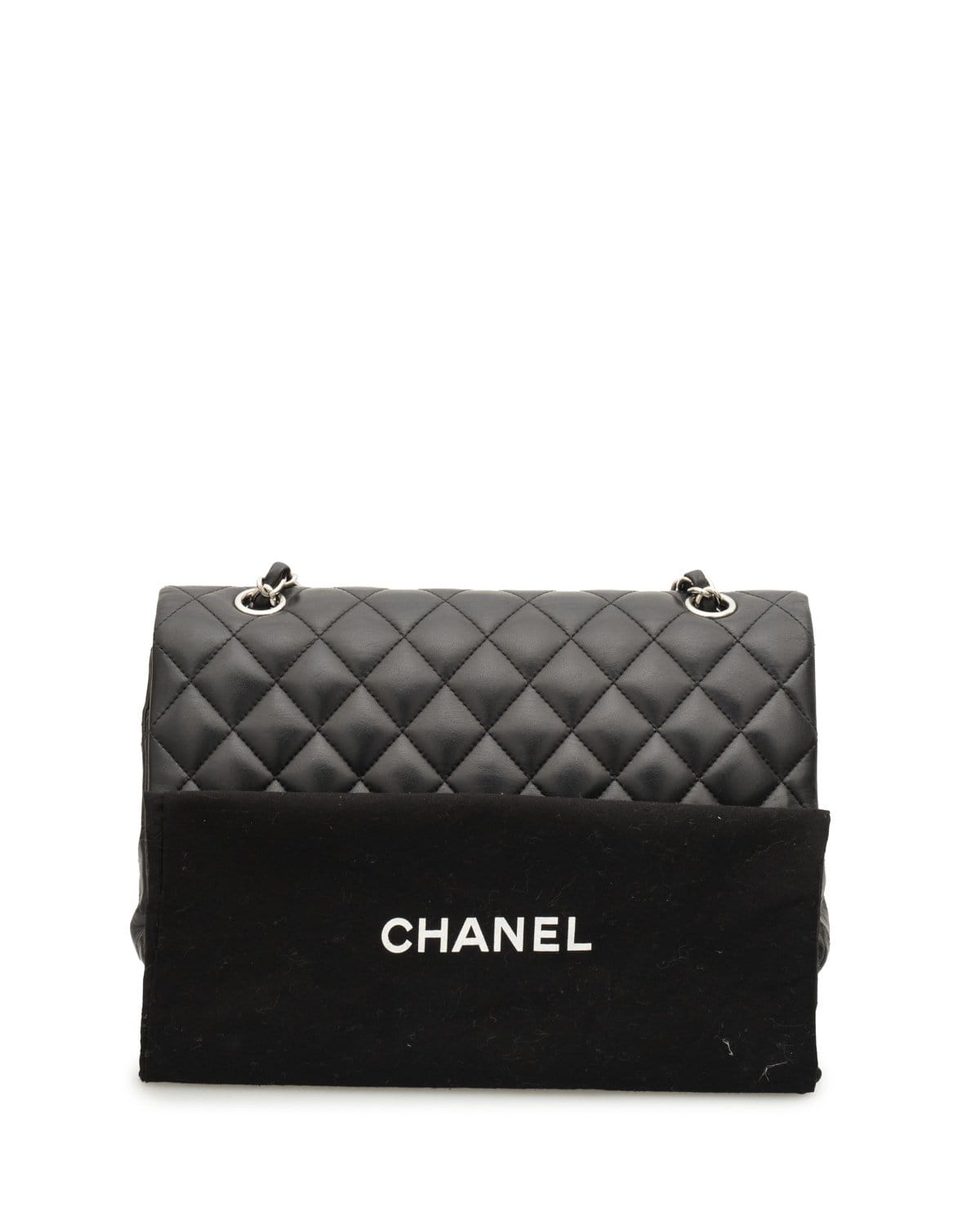 Chanel Chanel Medium Black Lambskin Classic Flap Bag PHW  - AGL1497