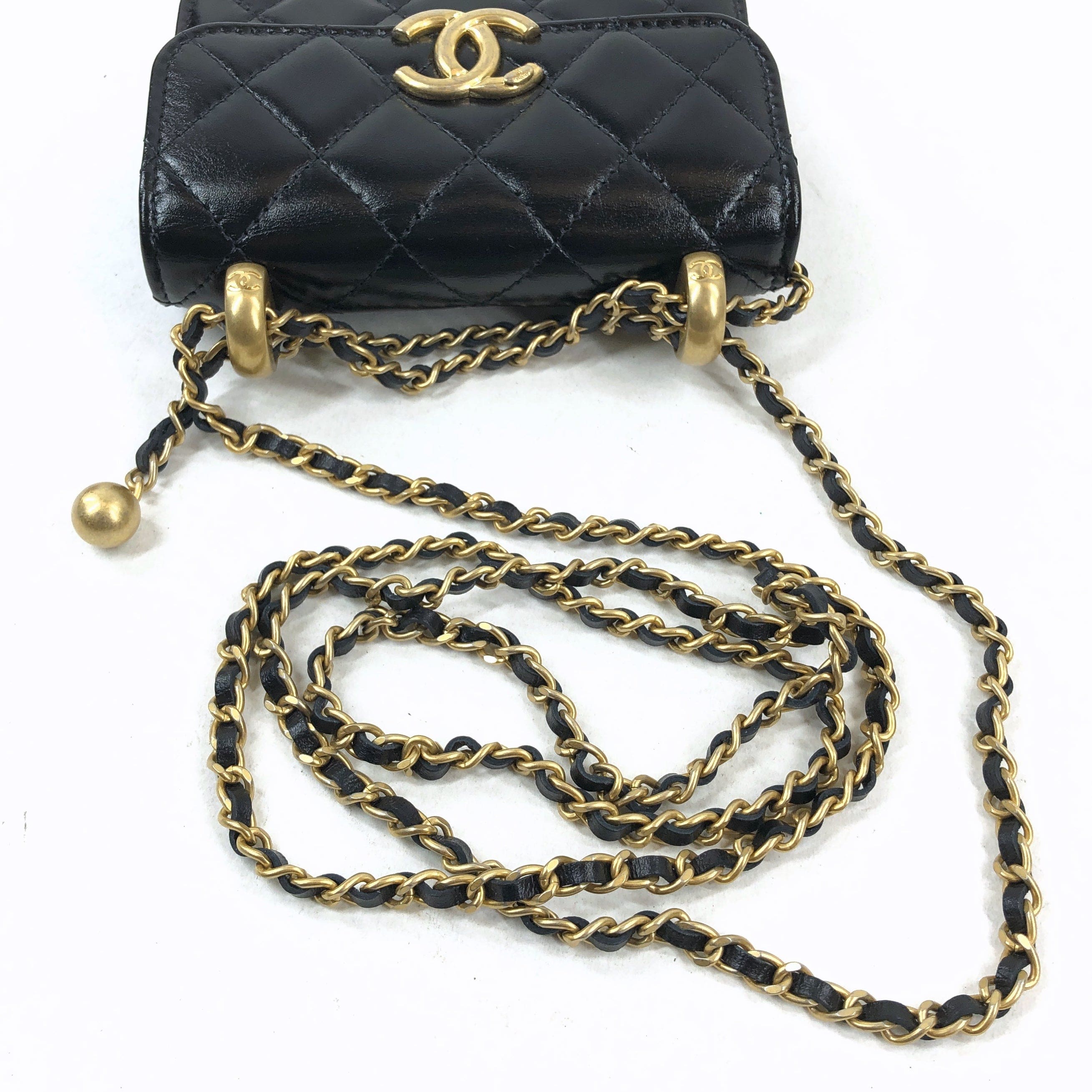 Chanel Chanel Mini Quilted Black PXL1785