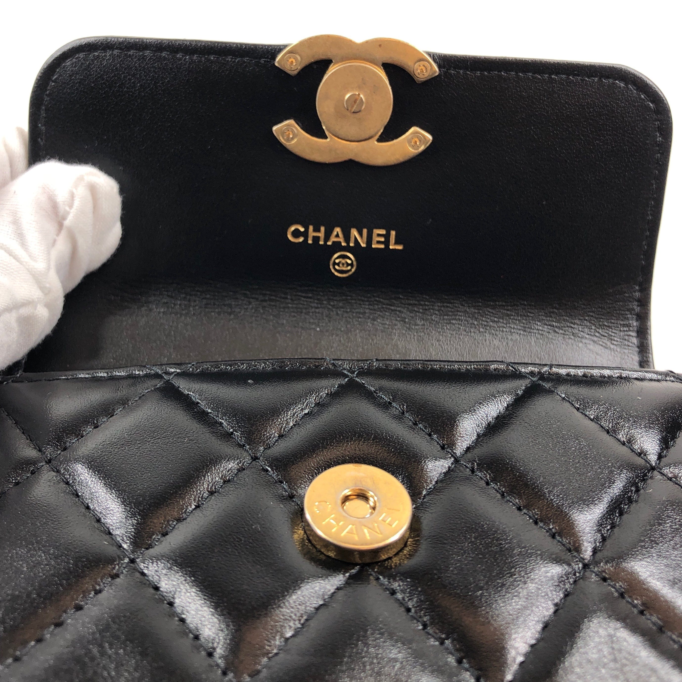 Chanel Chanel Mini Quilted Black PXL1785