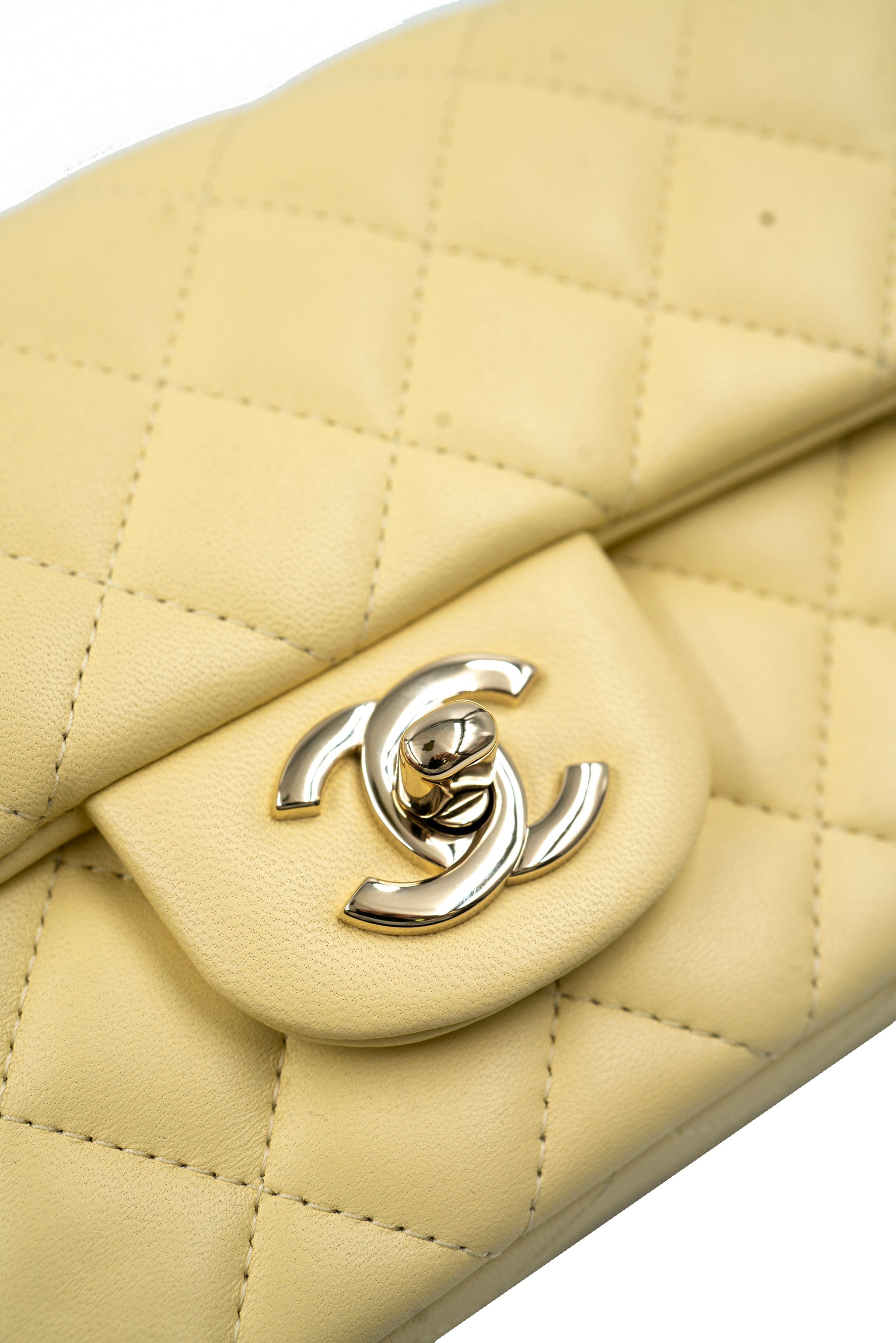 Chanel Chanel Pale Lemon Mini Classic Flap with GHW -  ALL0158