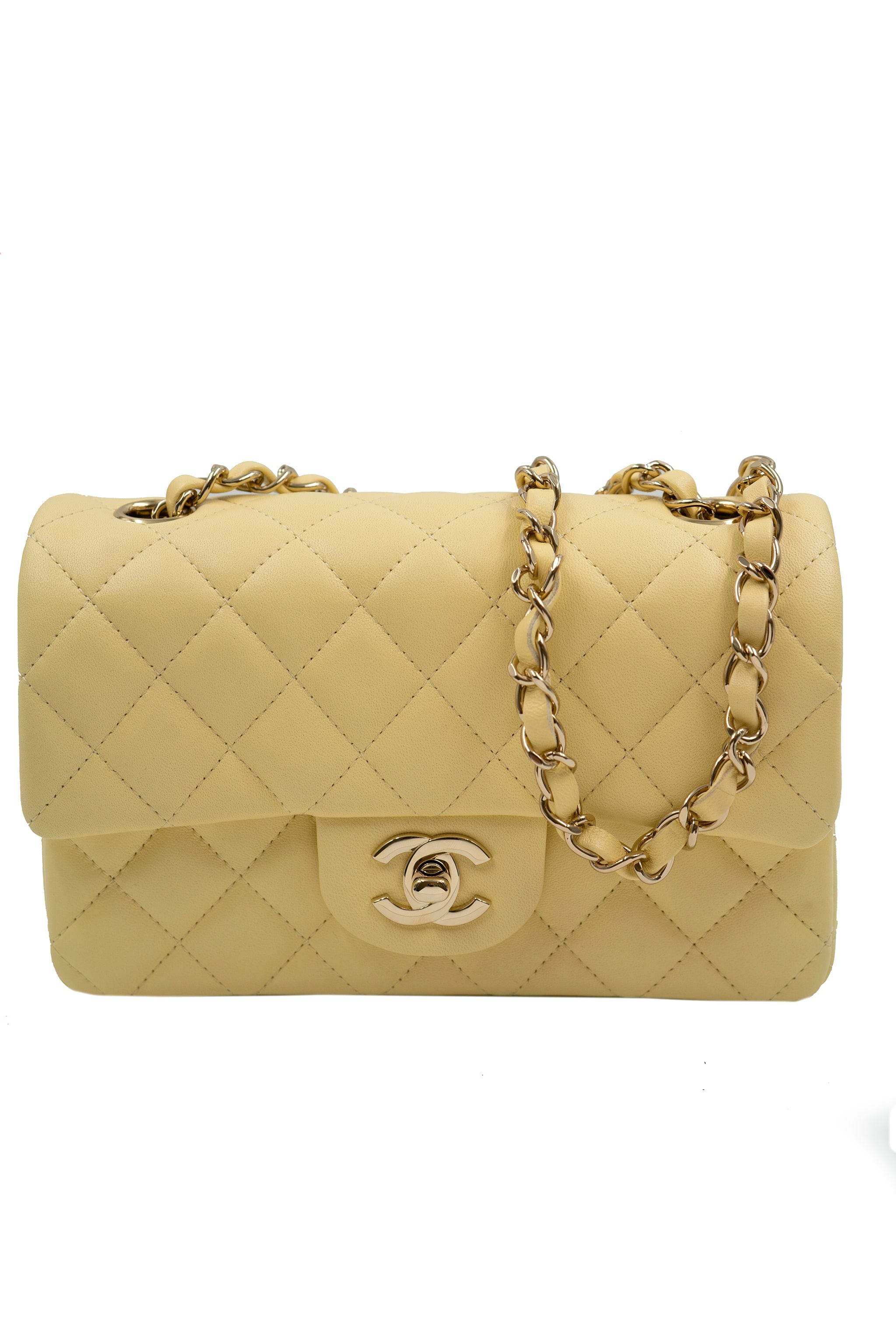 Chanel Chanel Pale Lemon Mini Classic Flap with GHW -  ALL0158