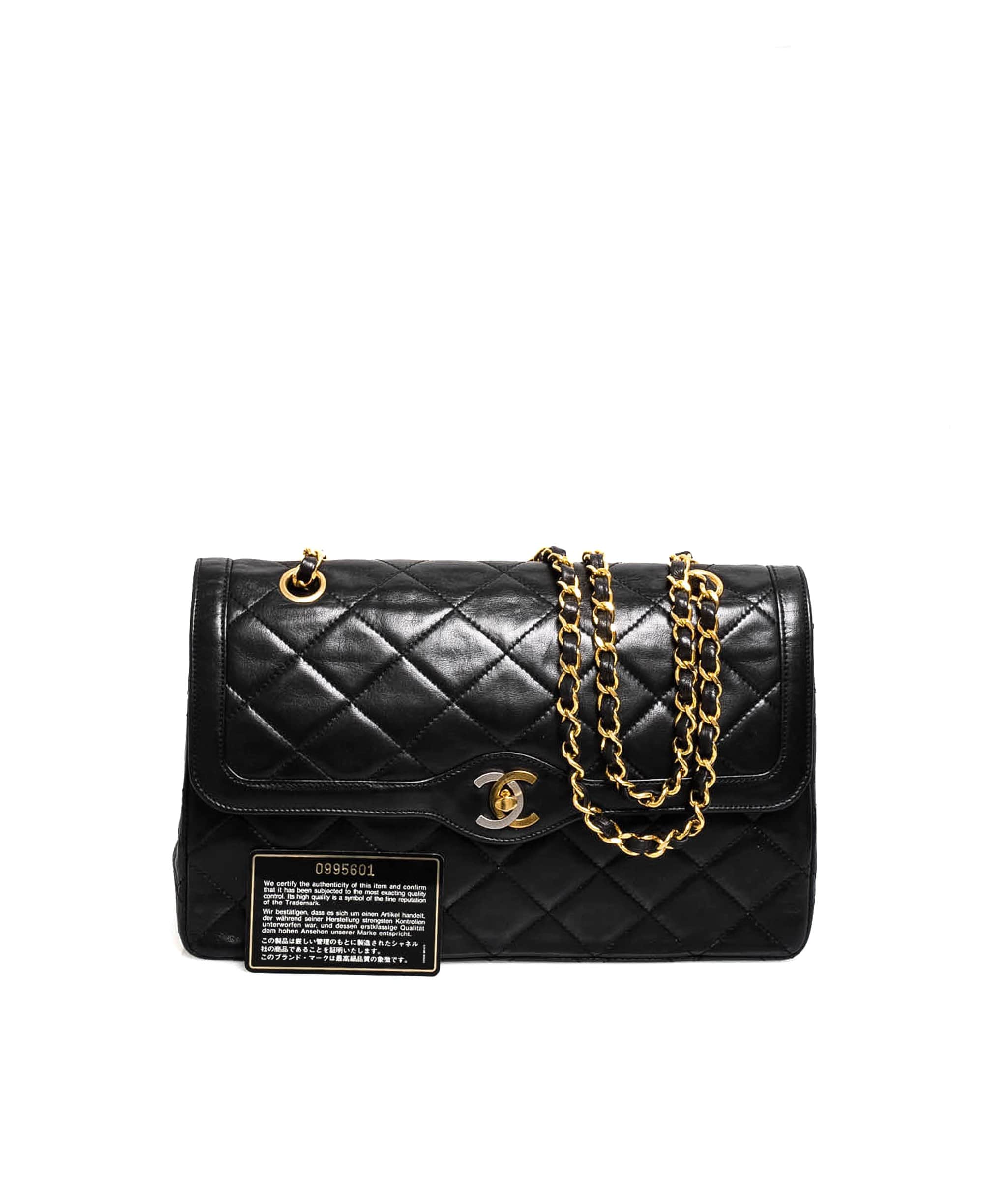 Chanel Chanel Paris Double Black Classic Flap Bag- AWL1946