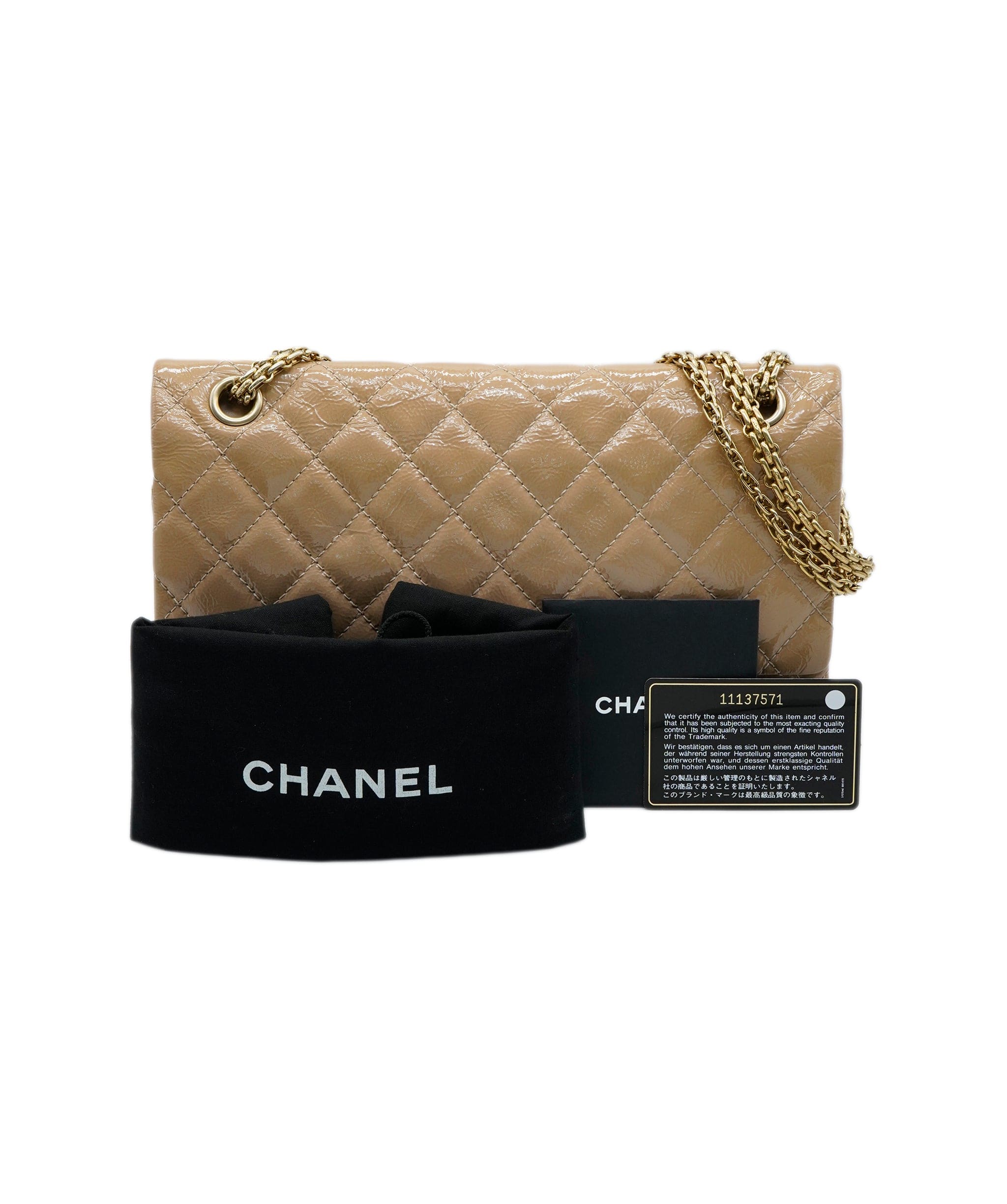 Chanel Chanel patent reissue 2.55 beige ASL7571