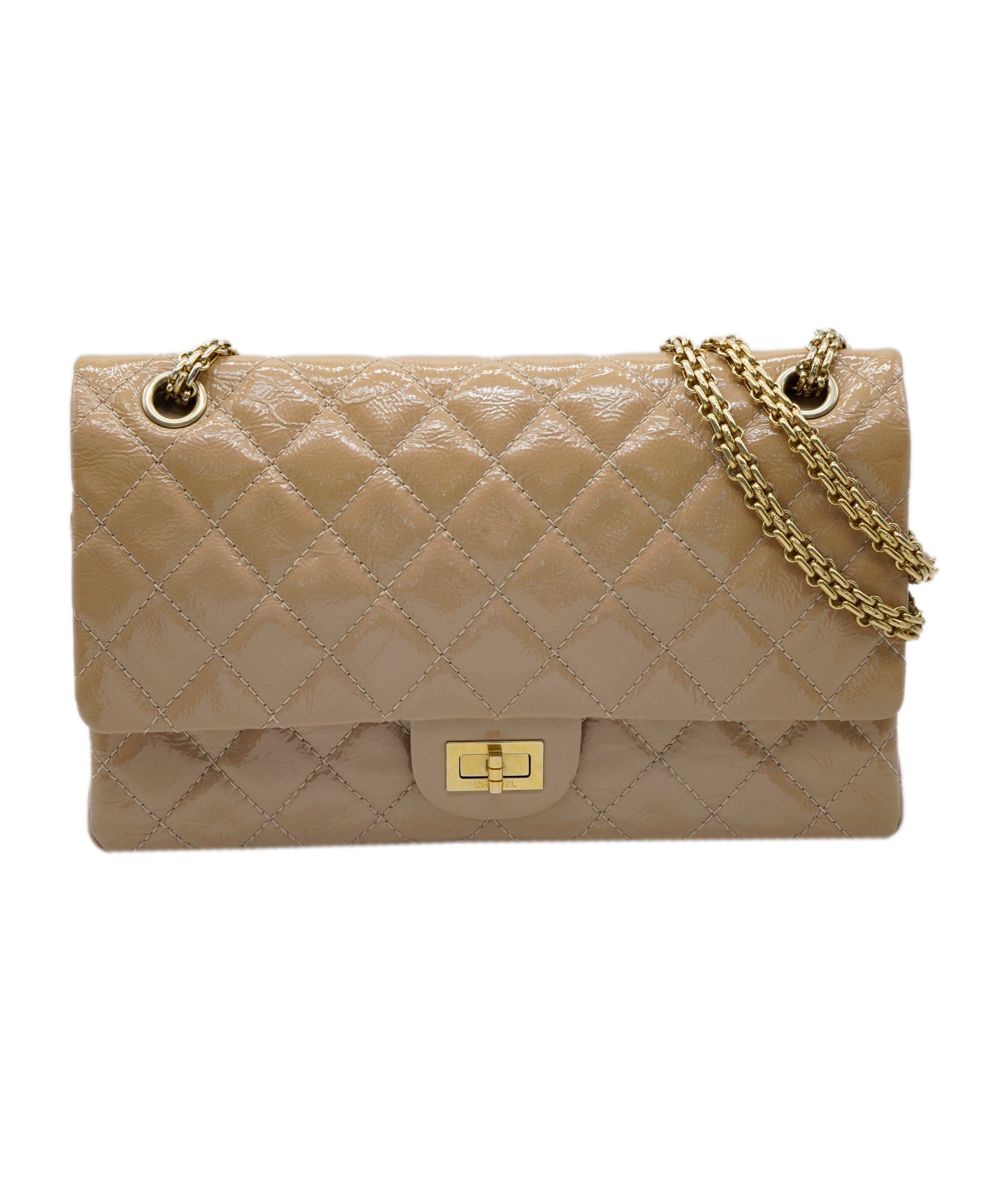 Chanel Chanel patent reissue 2.55 beige ASL7571