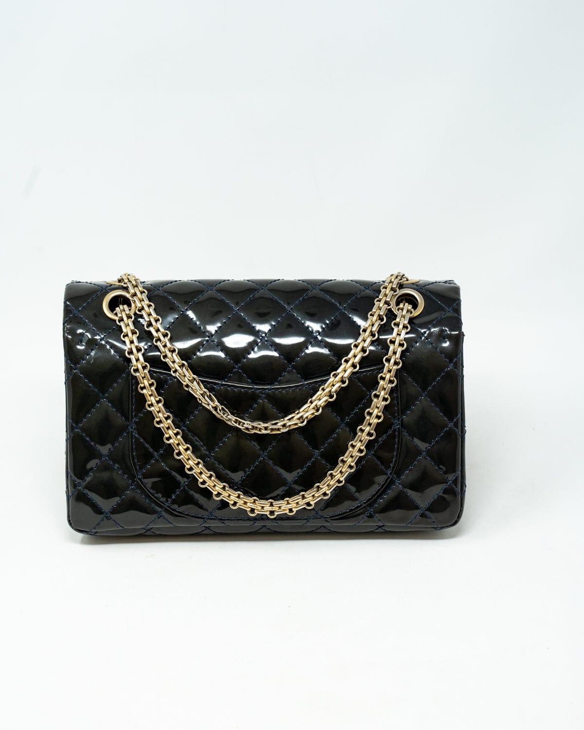 Chanel Chanel Patent small flap bag navy 12165579 - ADL1889