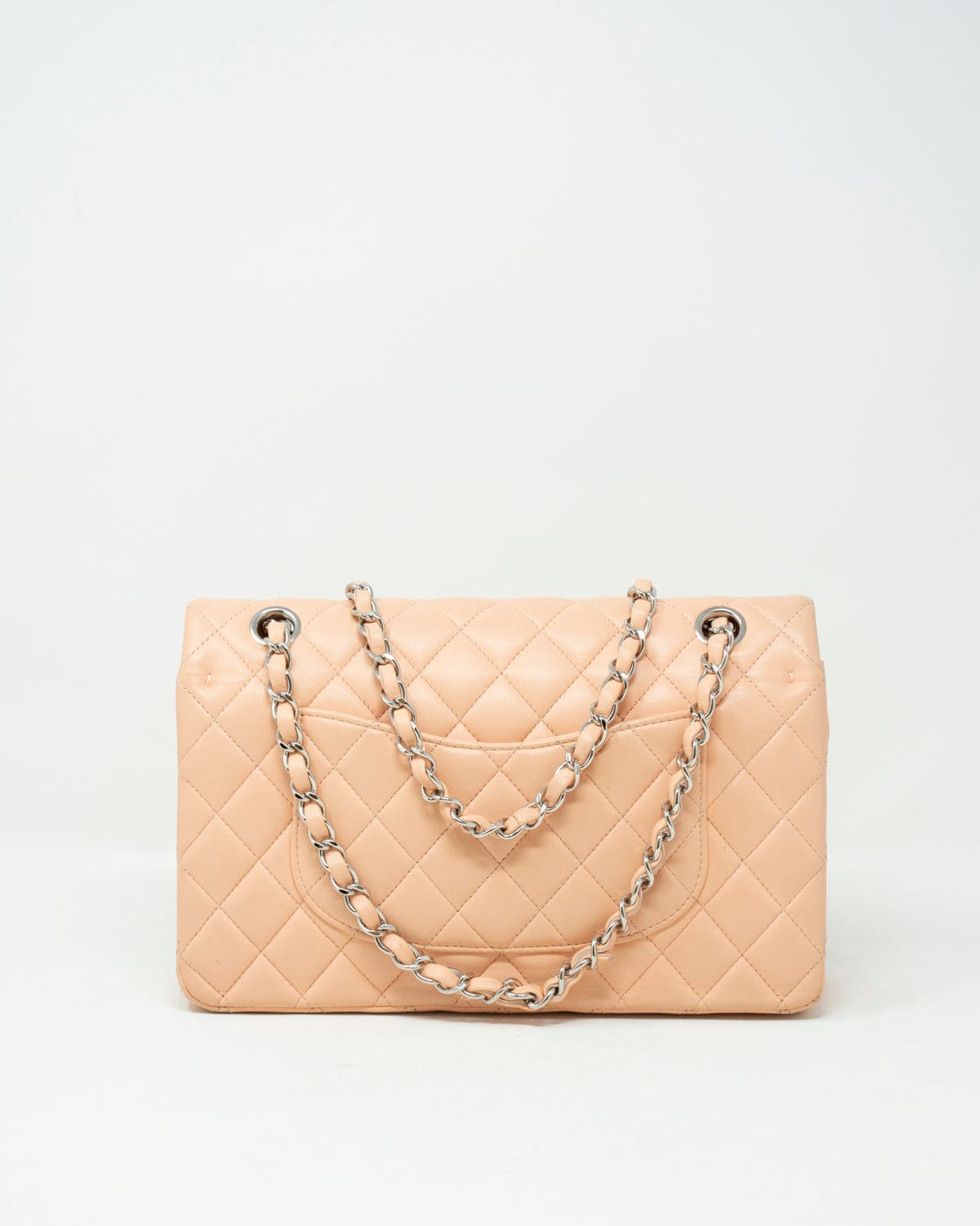 Chanel Chanel Pink 10" Medium Lambskin Classic Flap Bag PHW - AGL1502