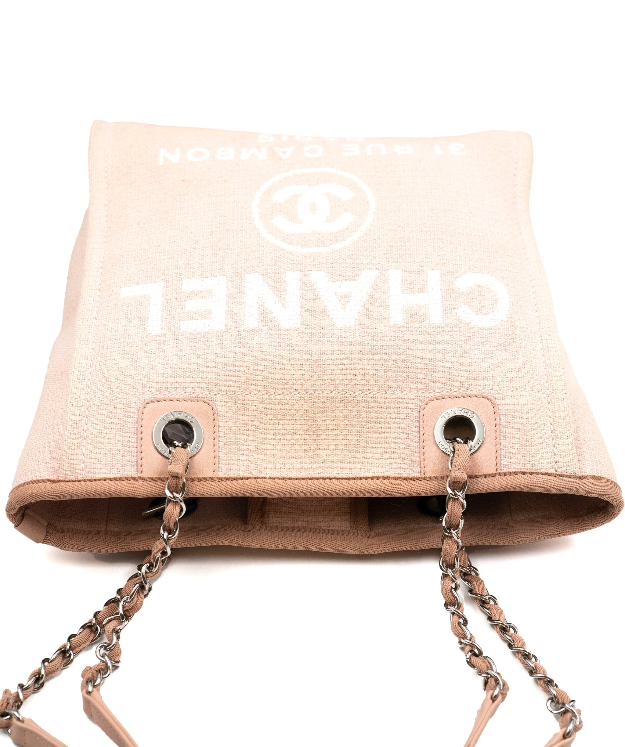 Chanel Chanel Pink Canvas Rue Cambon Tote Bag  - AGL2096