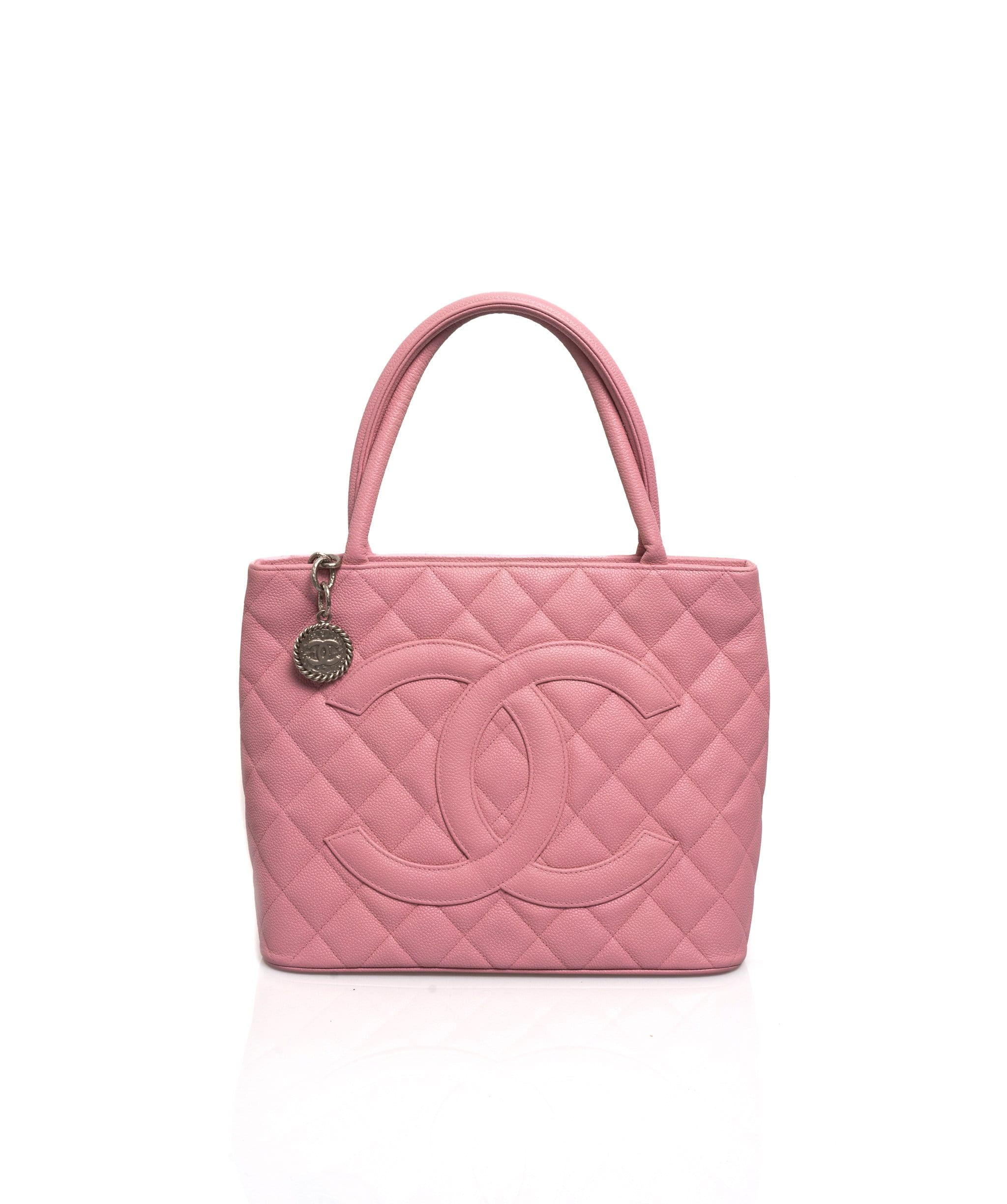 Chanel Chanel Pink Caviar Skin Medallion Tote Bag with Silver Hardware - AWL1568