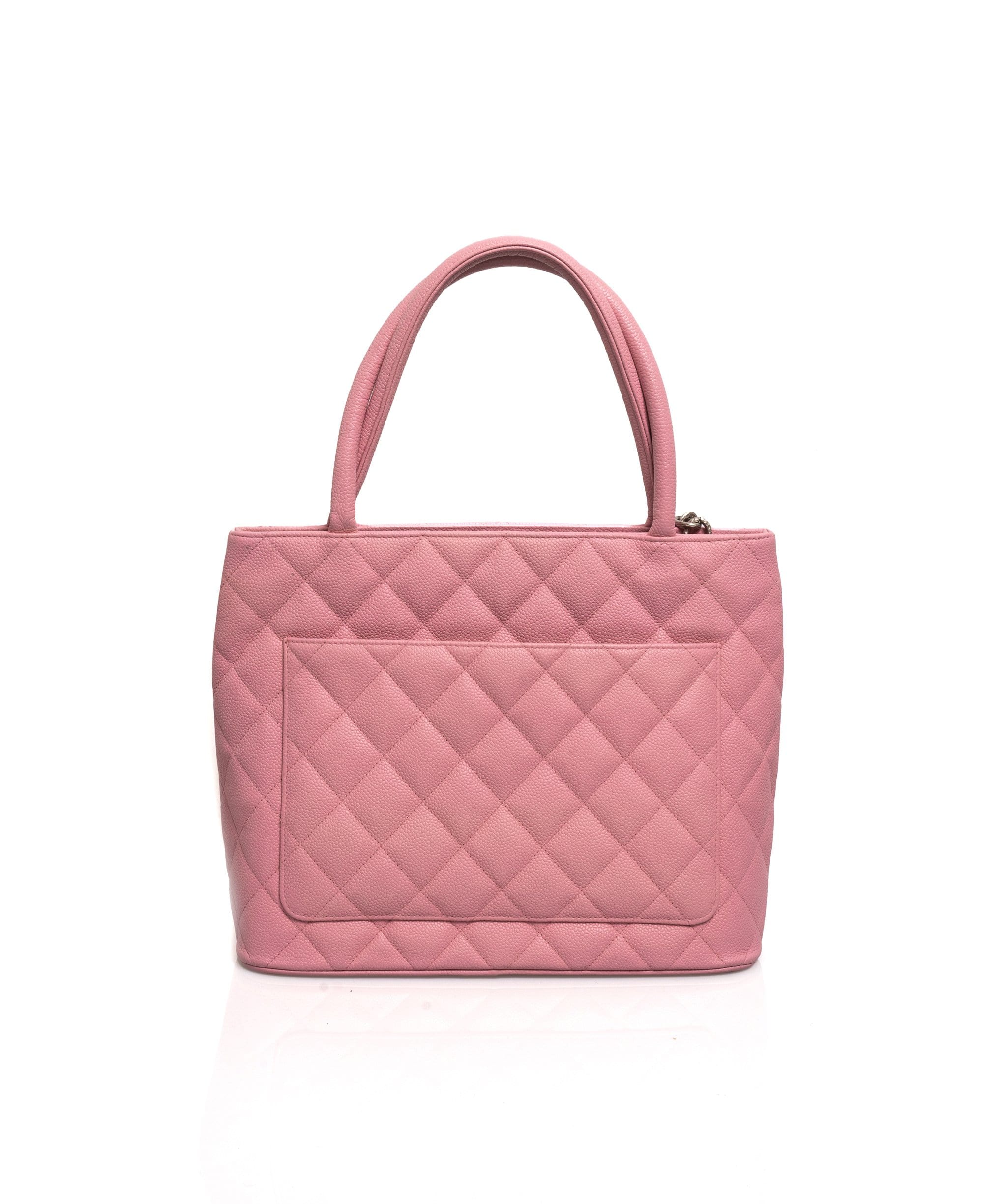 Chanel Chanel Pink Caviar Skin Medallion Tote Bag with Silver Hardware - AWL1568