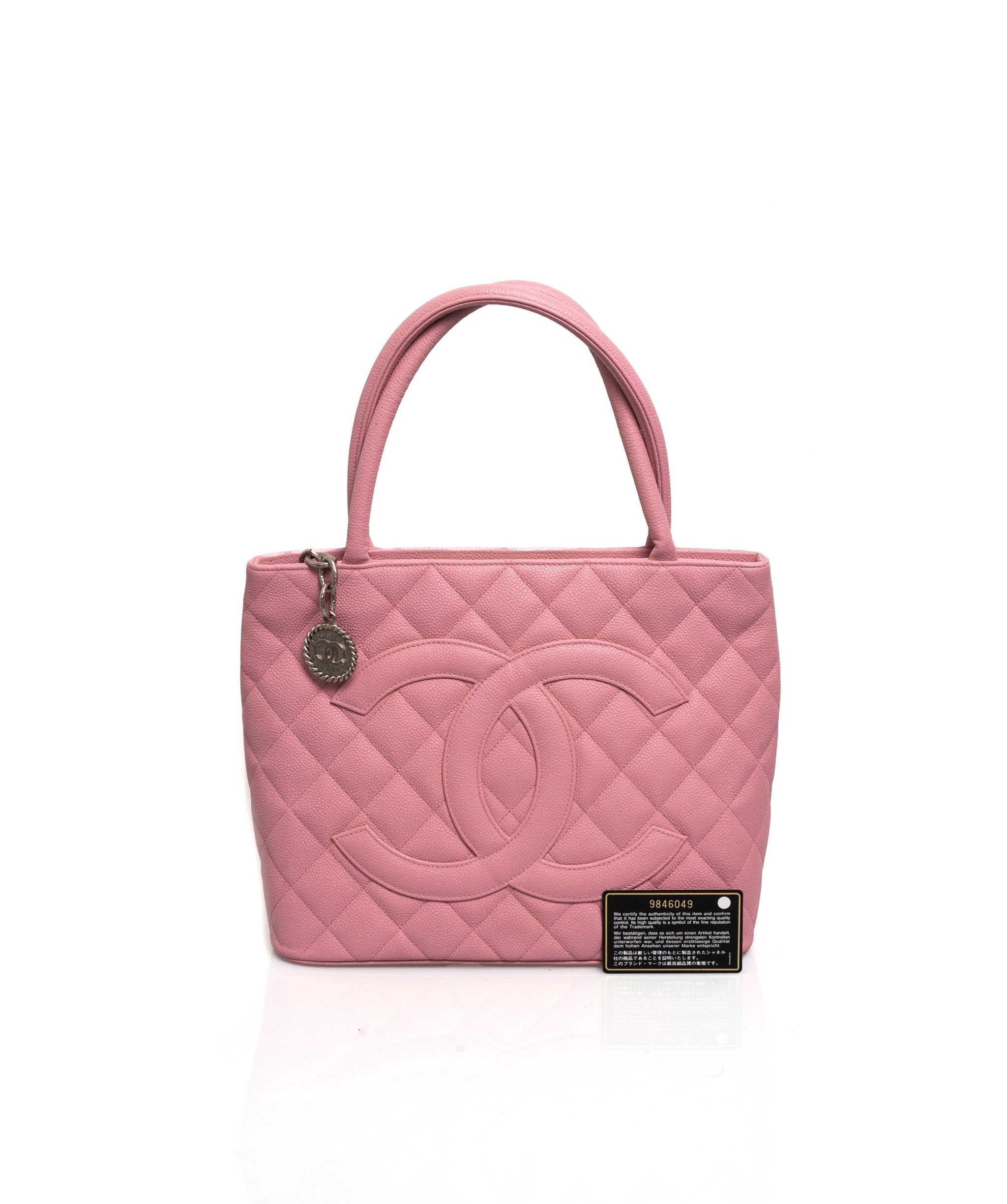 Chanel Chanel Pink Caviar Skin Medallion Tote Bag with Silver Hardware - AWL1568