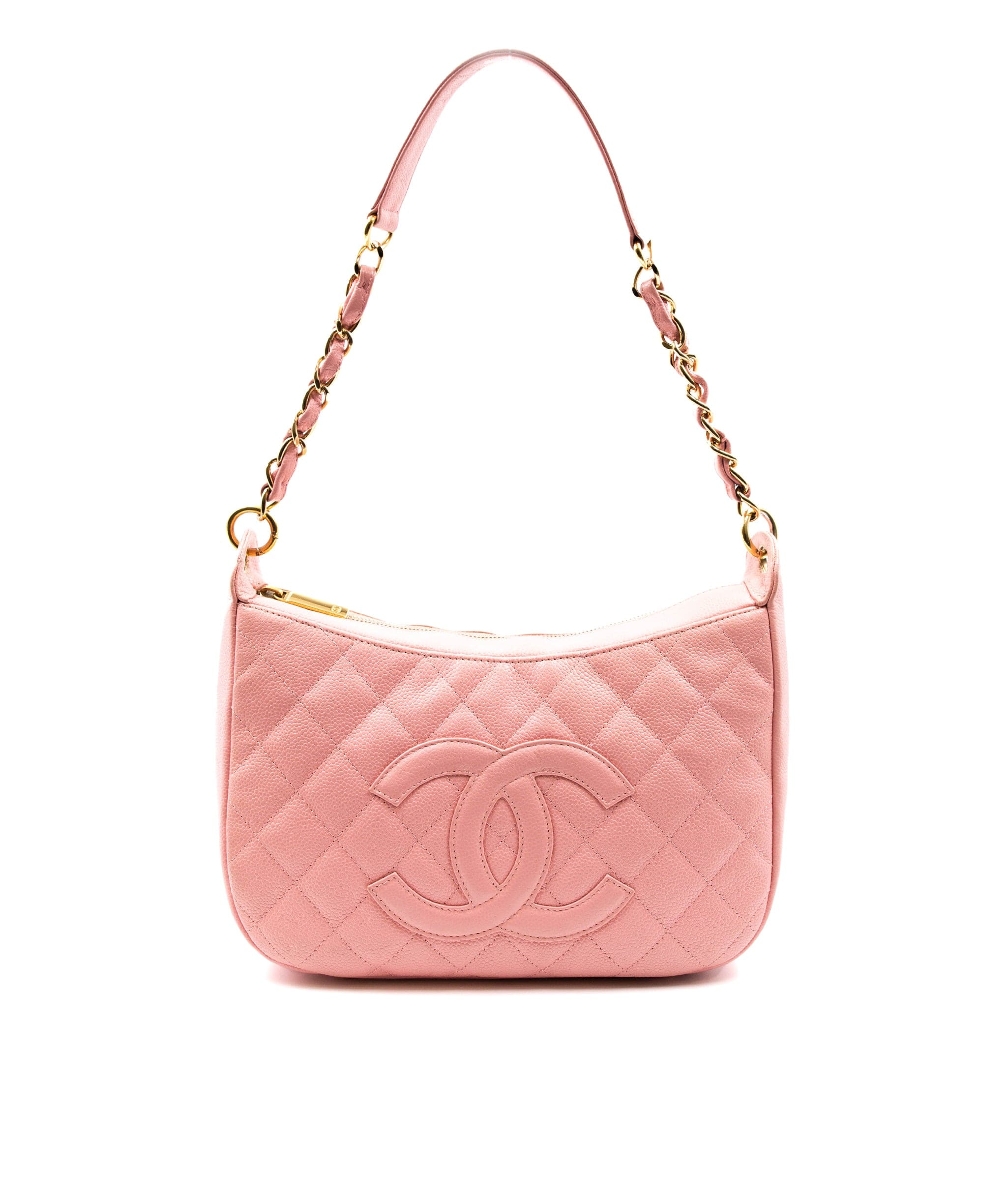 Chanel Chanel Pink Caviar Skin Pochette Bag PXL1519