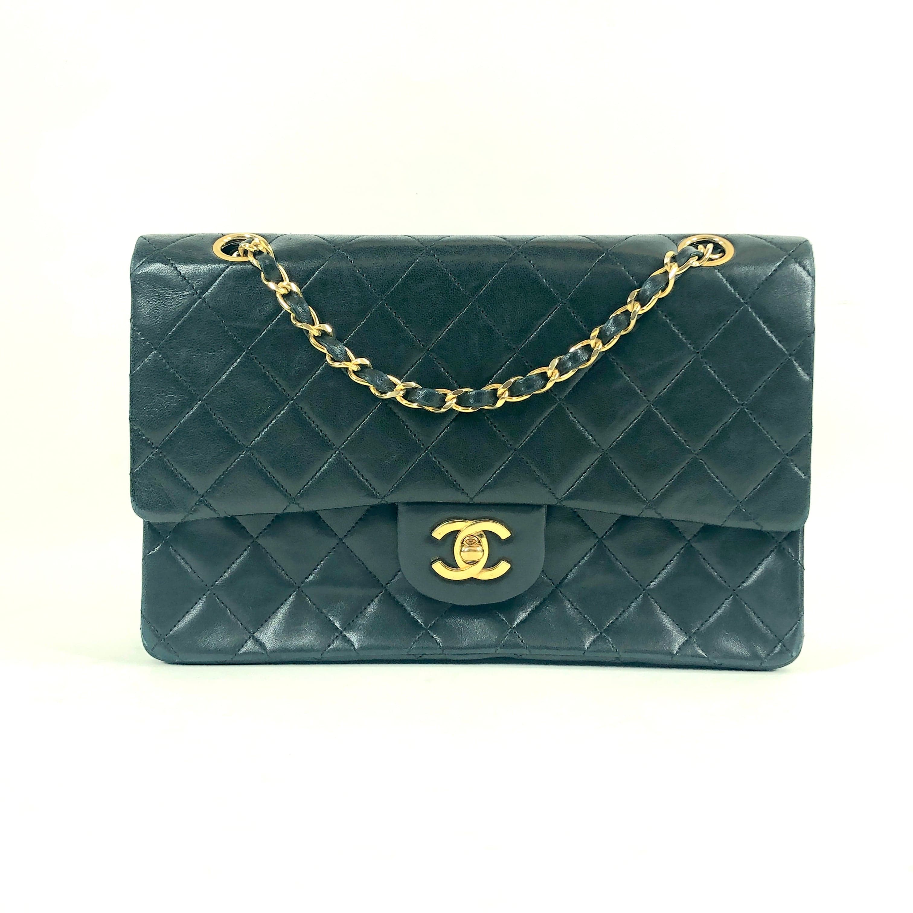 Chanel Chanel Quilted 25 Lambskin Chain Shoulder Bag 1187424 Black PXL1257