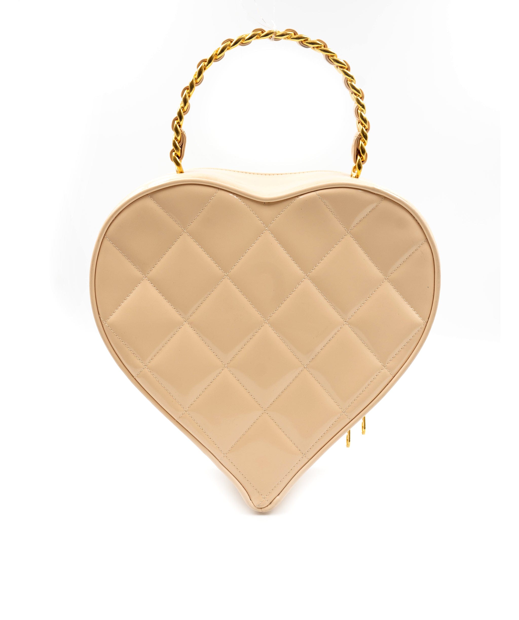 Chanel Chanel RARE beige patent 90s heart Vanity bag - AWL3374