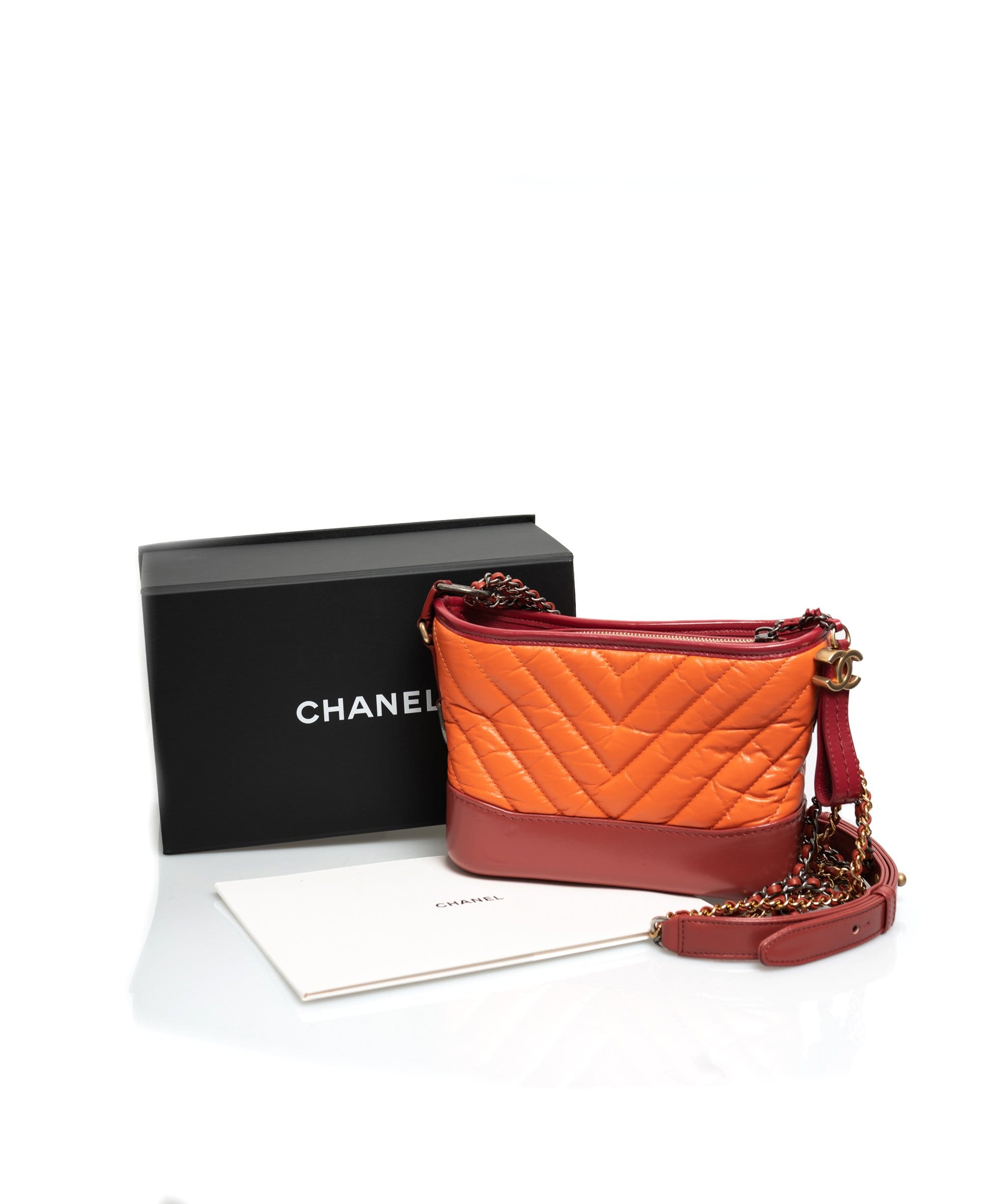 Chanel Chanel Raspberry and Orange Small Gabrielle Bag - ADL1379