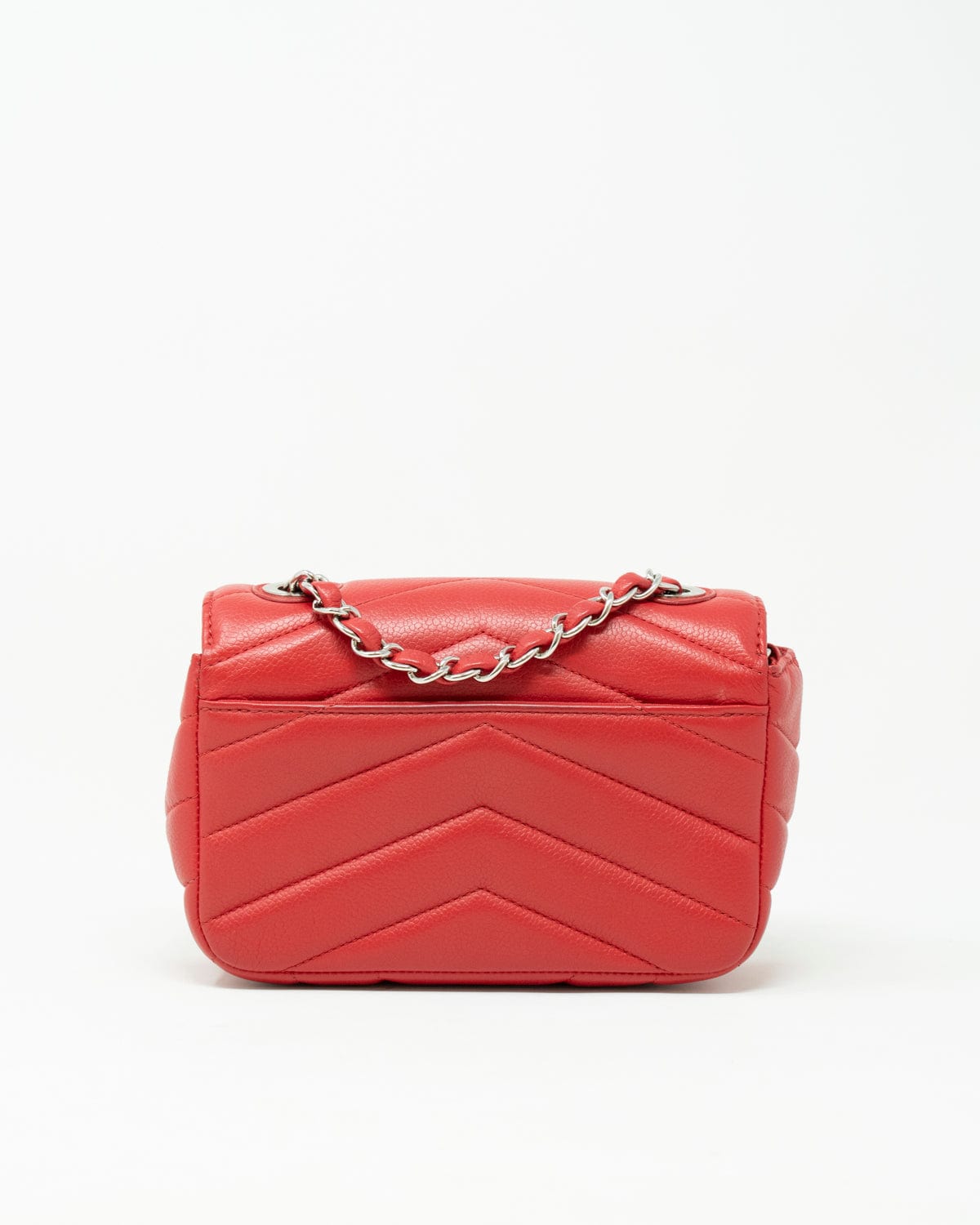 Chanel Chanel Red Caviar Chevron Envelope Flap Bag PHW  - AGL1706