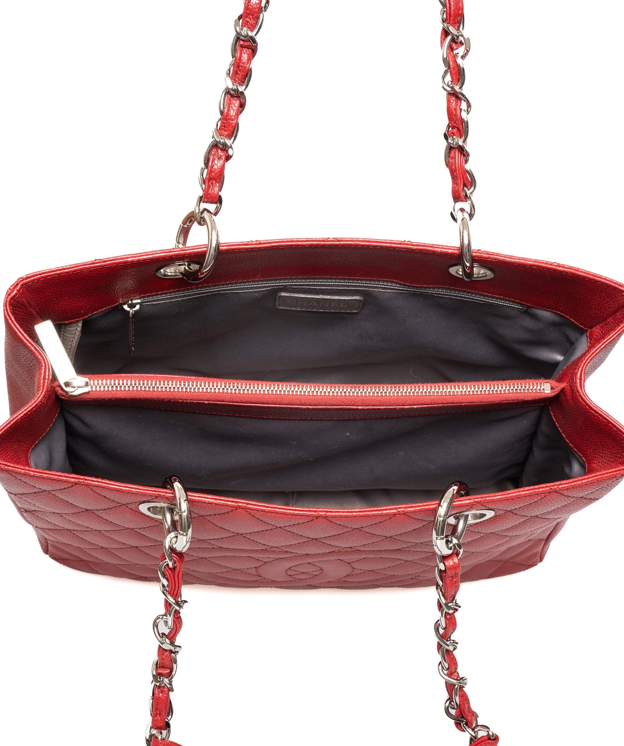 Chanel Chanel Red Caviar GST with Silver Hardware - ASL1461