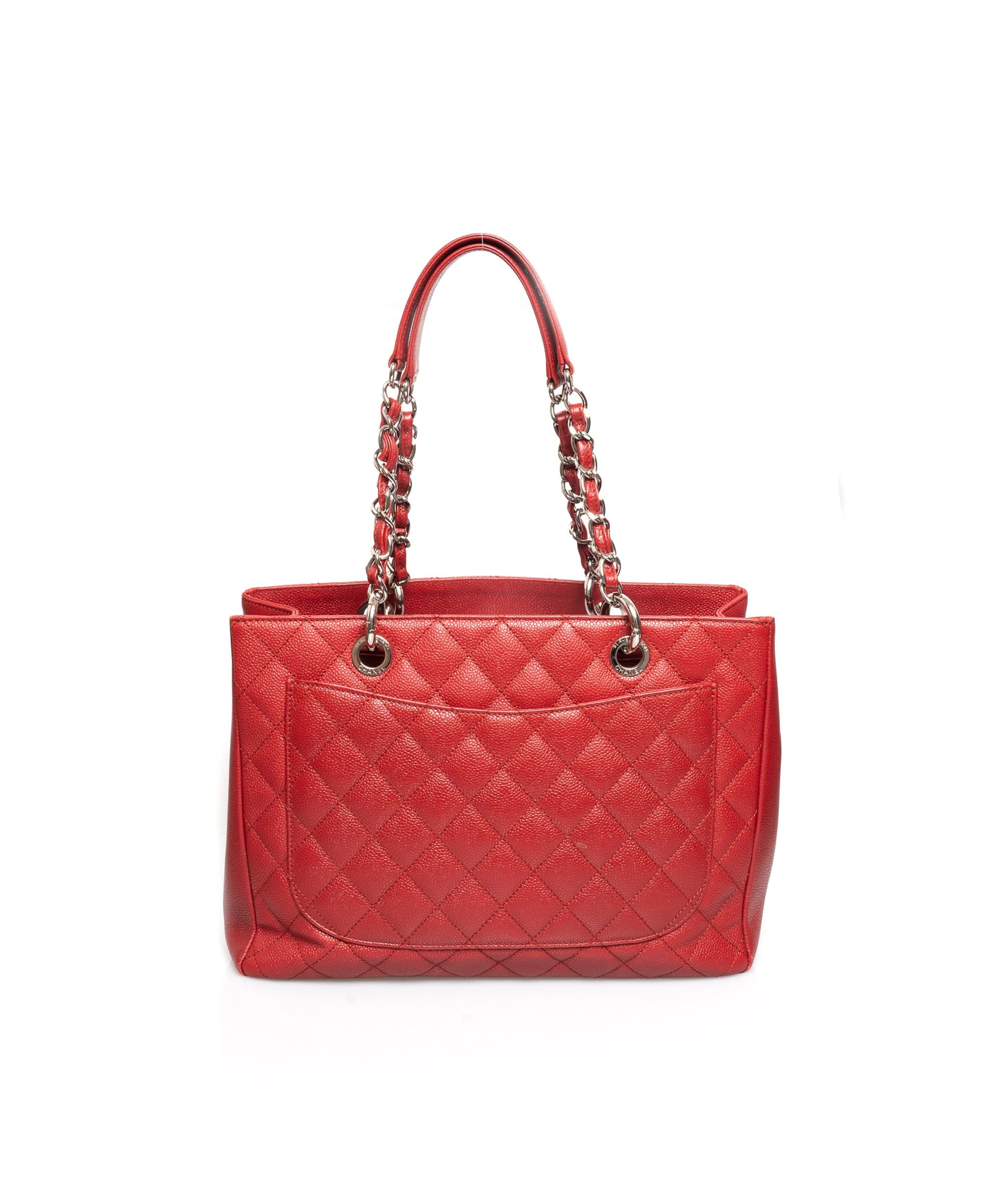 Chanel Chanel Red Caviar GST with Silver Hardware - ASL1461