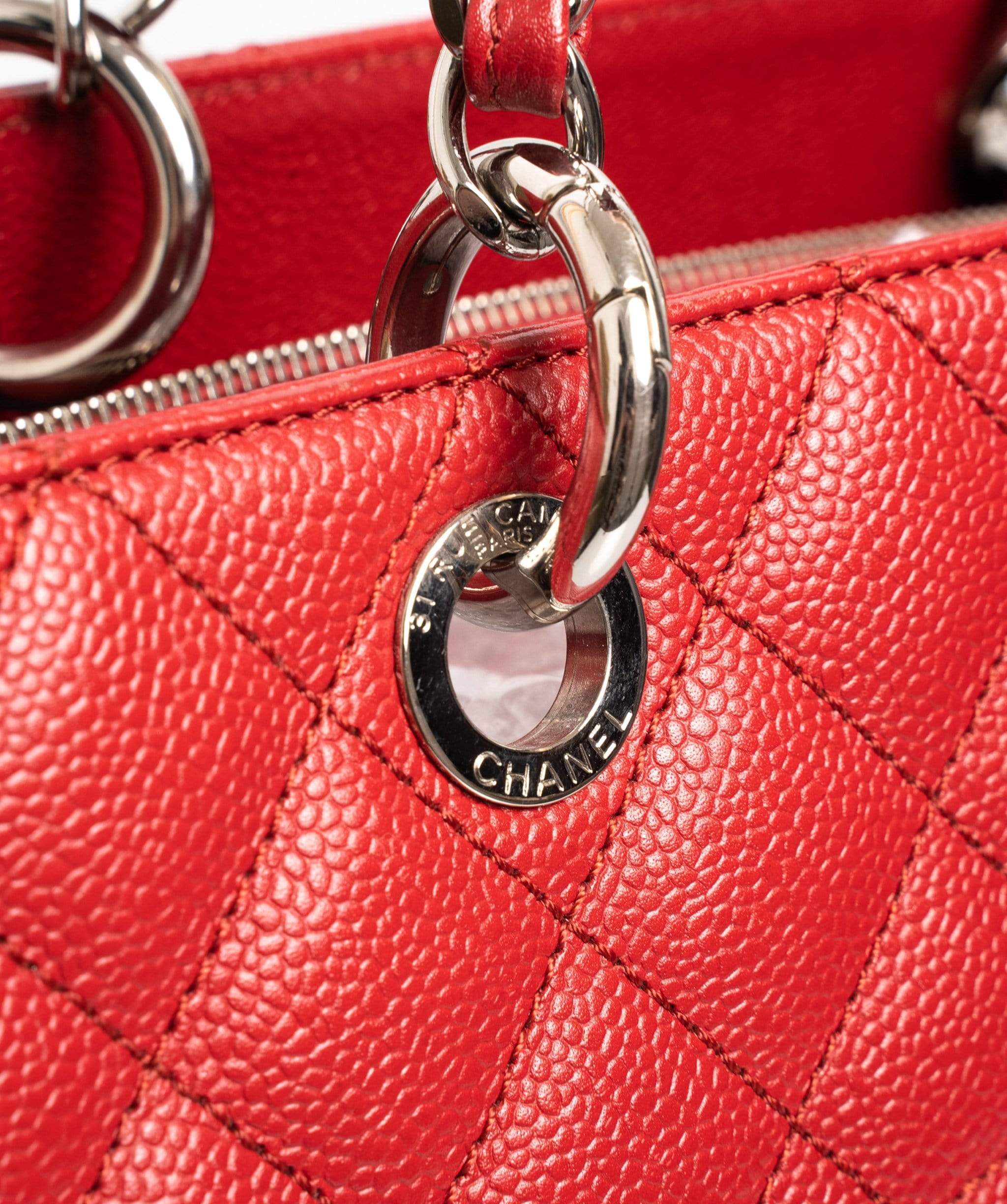 Chanel Chanel Red Caviar GST with Silver Hardware - ASL1461