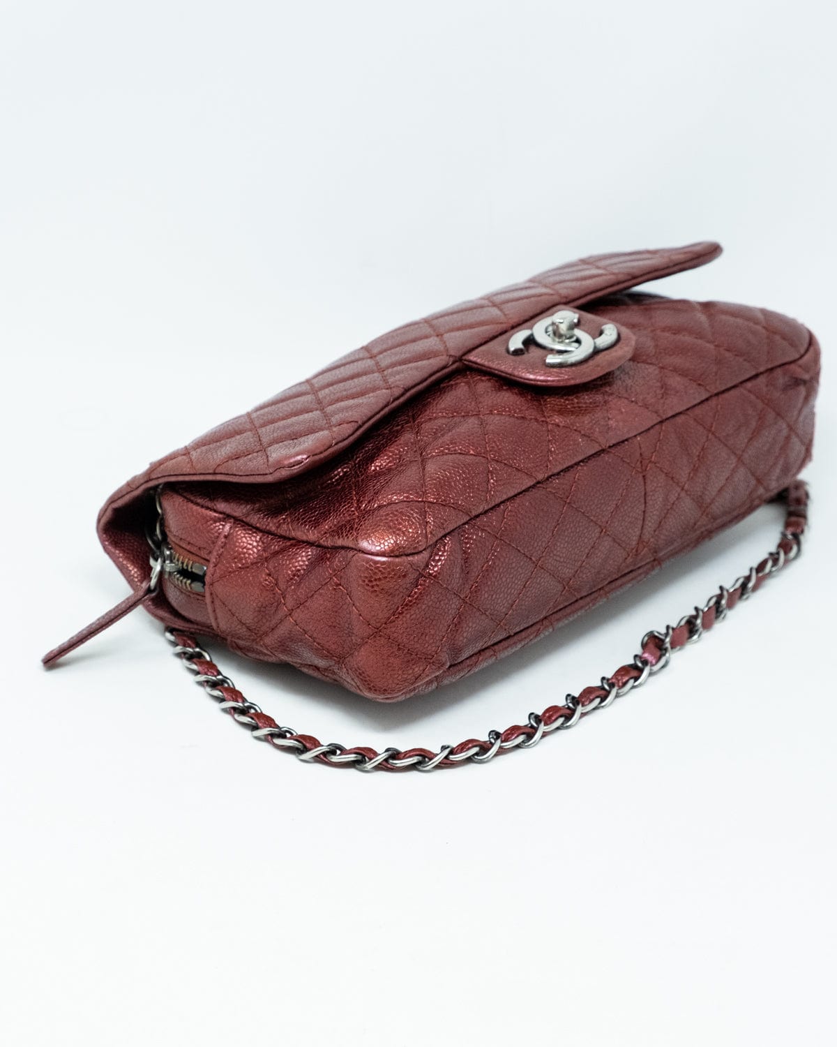 Chanel Chanel Red Caviar Leather CC Turnlock Soft Flap Bag PHW - AGL1737