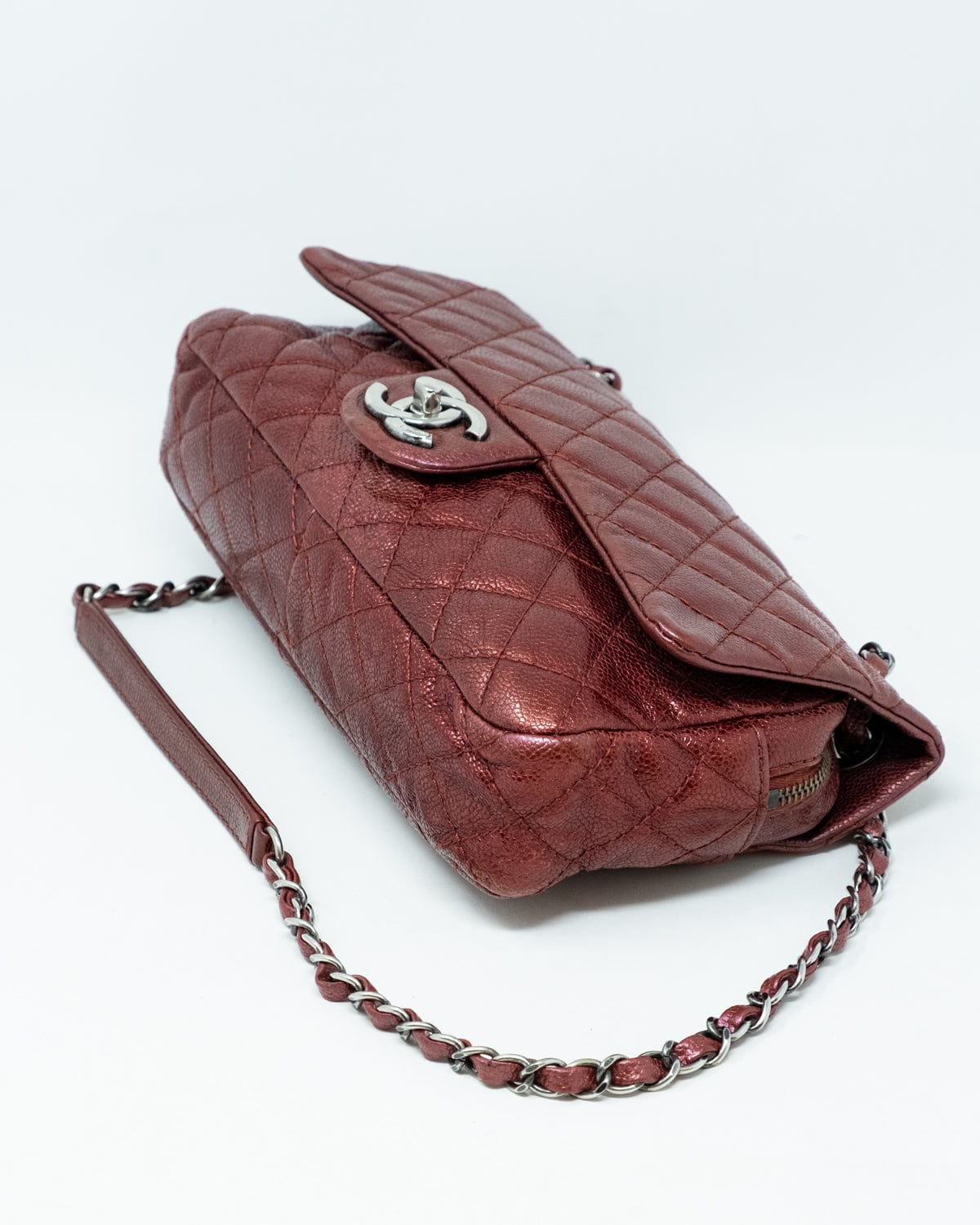 Chanel Chanel Red Caviar Leather CC Turnlock Soft Flap Bag PHW - AGL1737