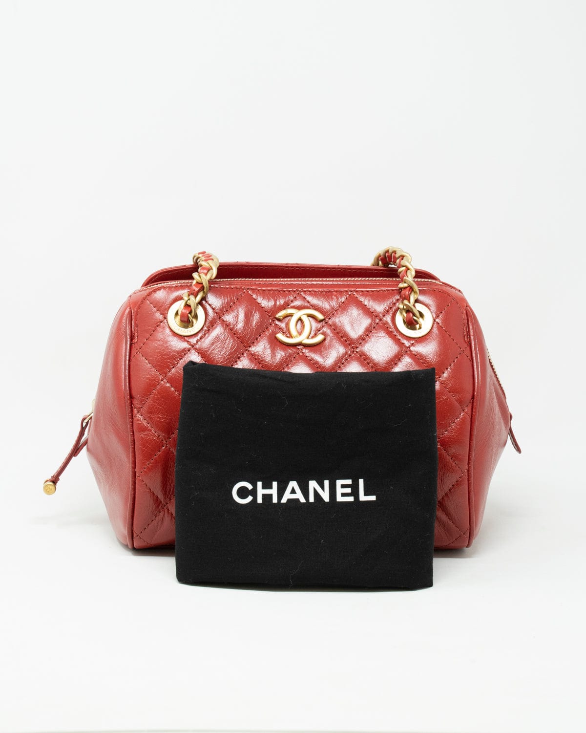 Chanel Chanel Red Goatskin Quilted Leather Tote Bag GHW  - AGL1707