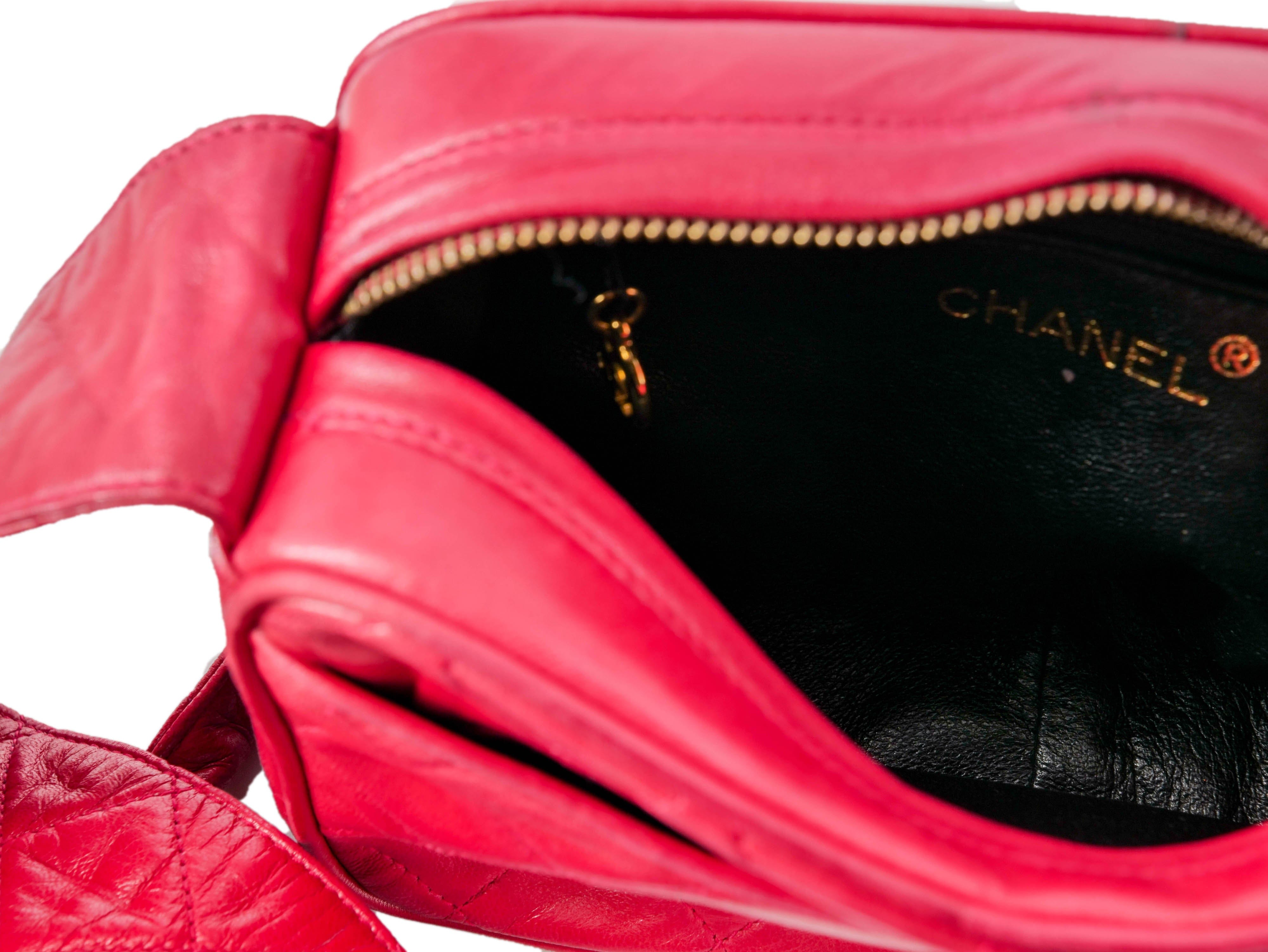 Chanel Chanel Red Lambskin Quilted Bag with GHW - AWC1262