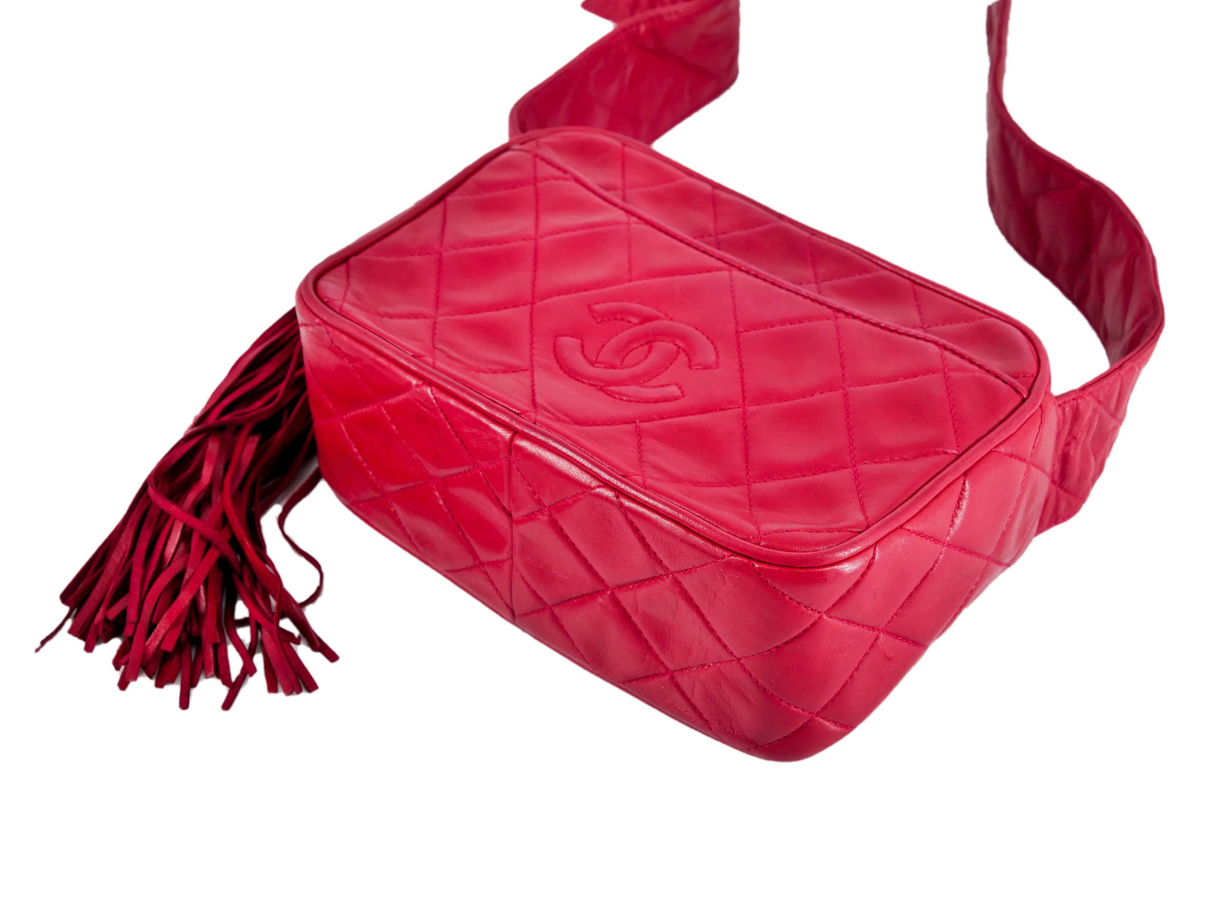 Chanel Chanel Red Lambskin Quilted Bag with GHW - AWC1262