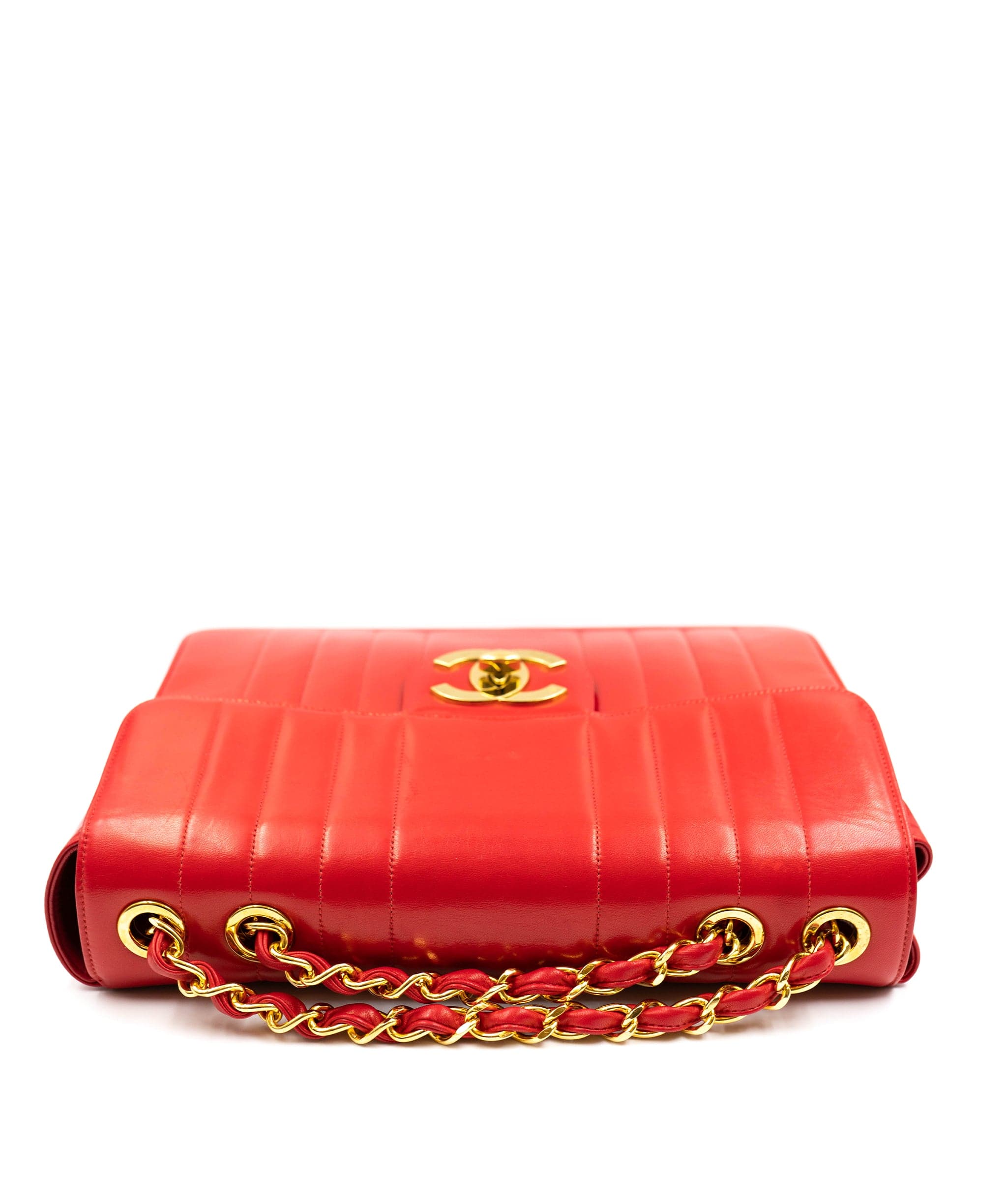 Chanel Chanel Red Mademoiselle Maxi flap bag with GHW AGC1243