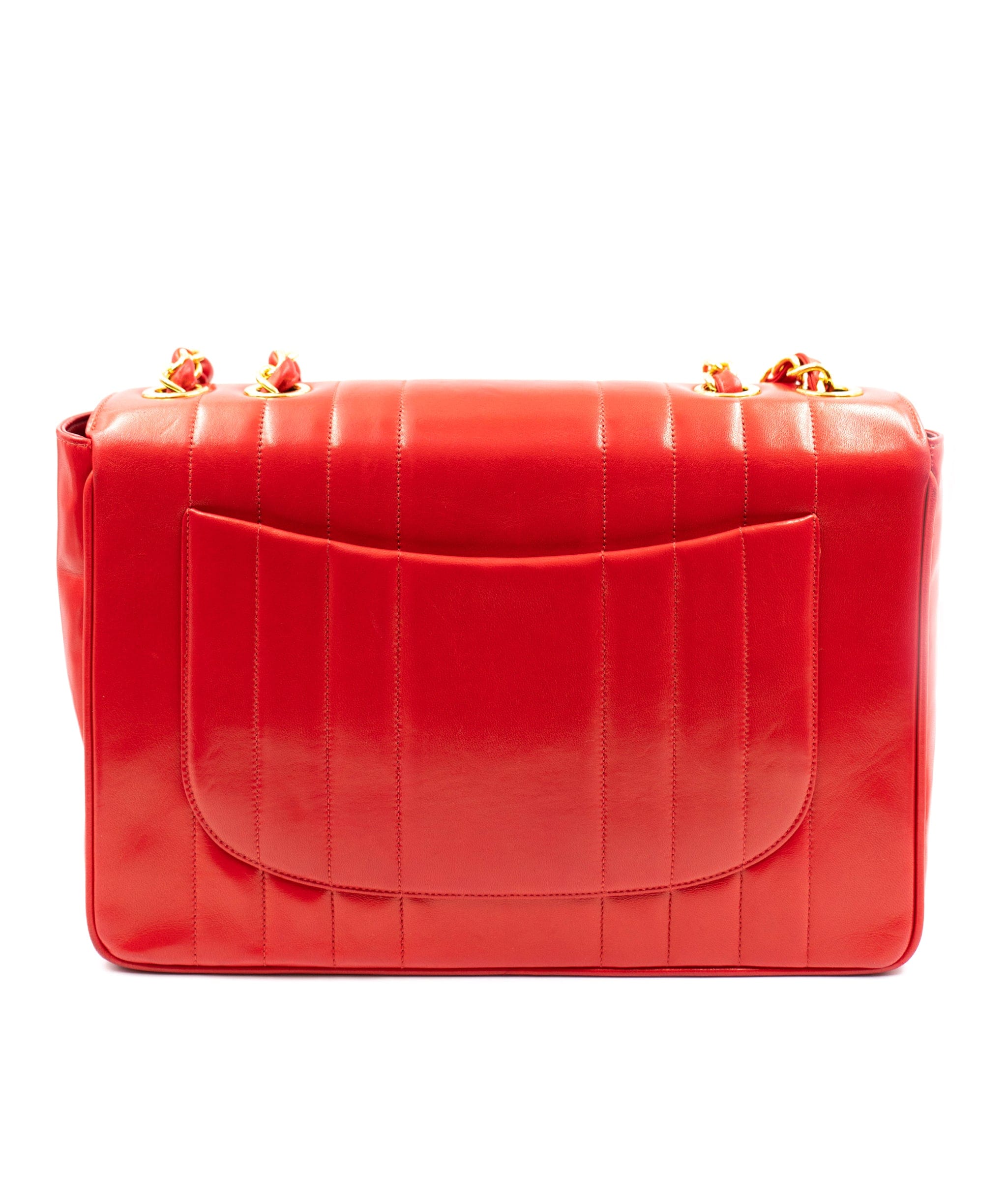 Chanel Chanel Red Mademoiselle Maxi flap bag with GHW AGC1243