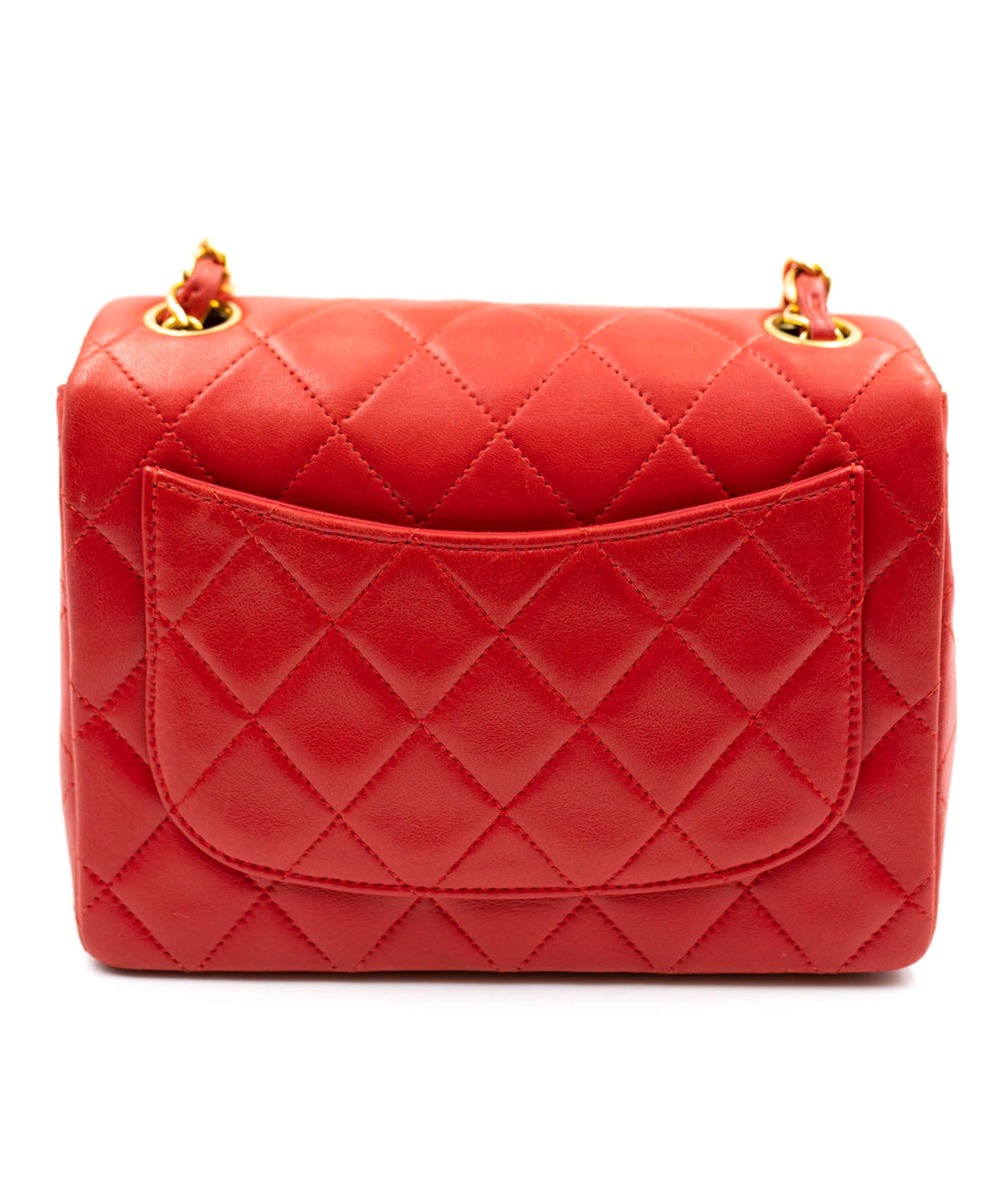 Chanel Chanel red mini square flap UKL1008