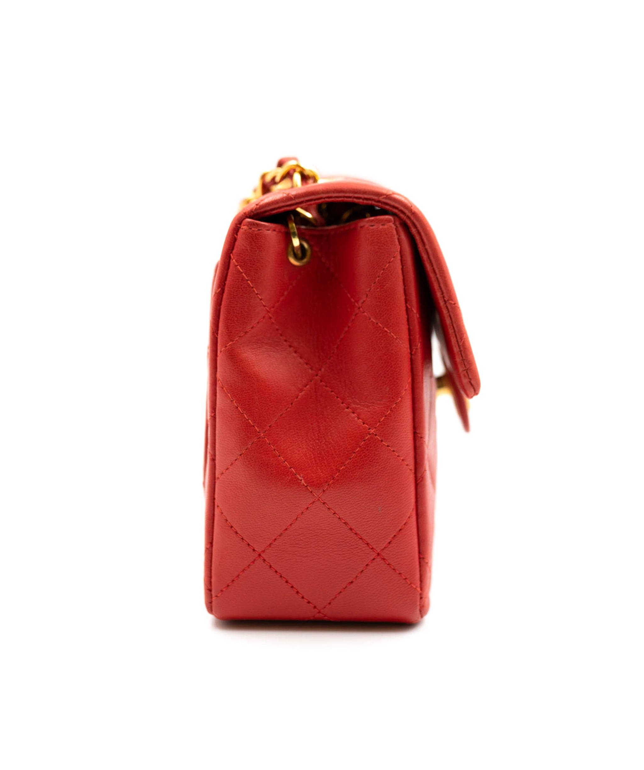 Chanel Chanel red mini square flap UKL1008