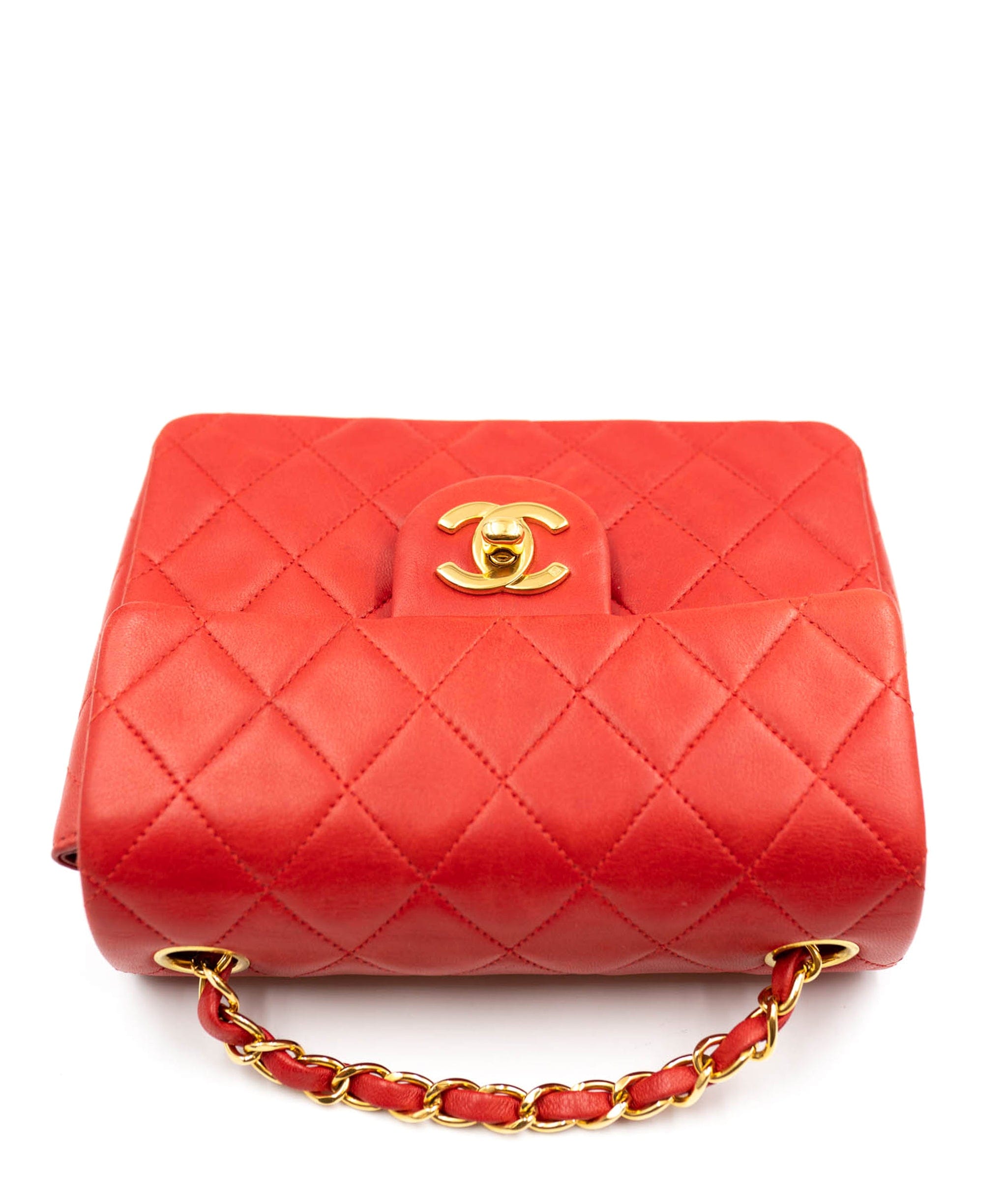 Chanel Chanel red mini square flap UKL1008