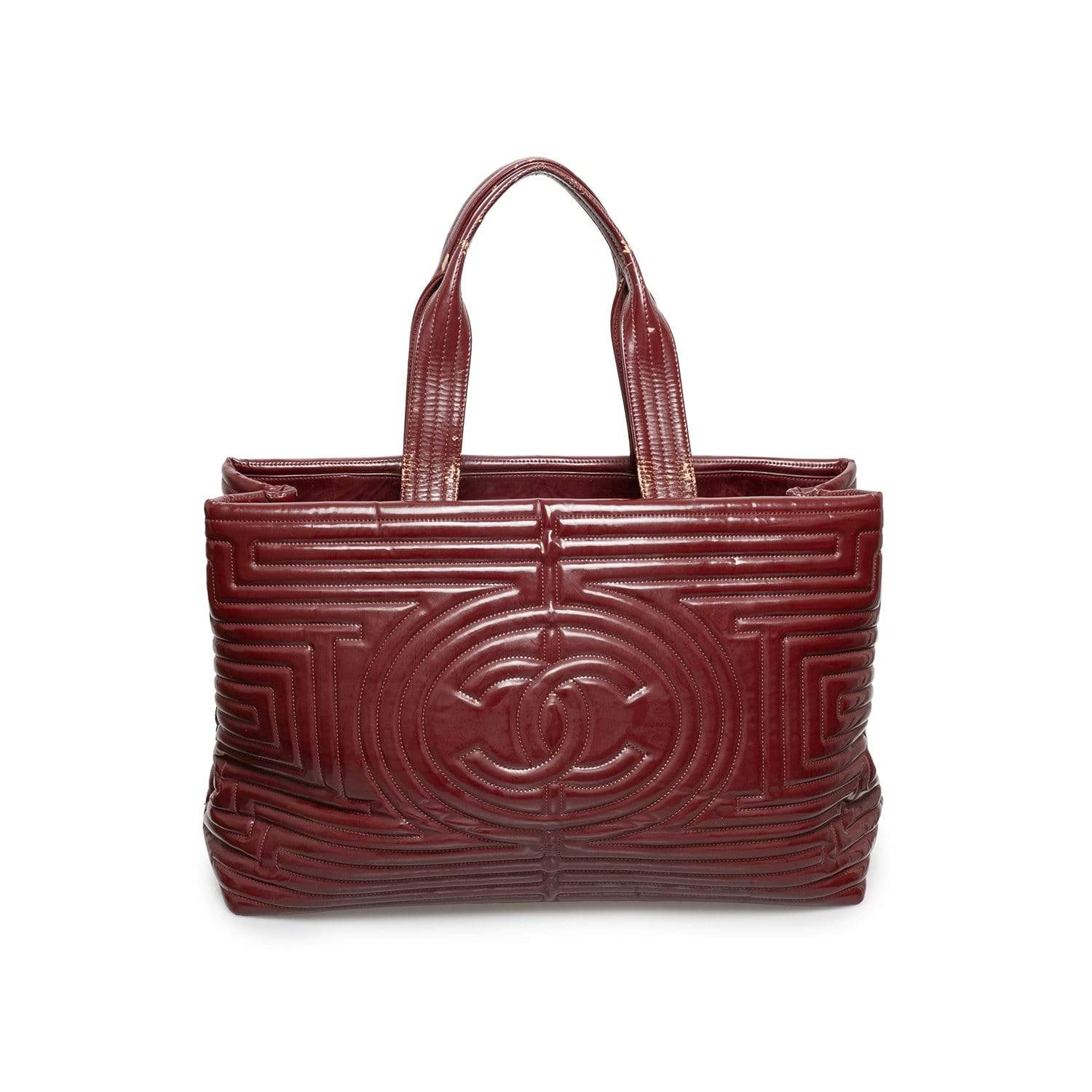 Chanel Chanel Red Patent CC Large Tote Bag - ADL1836