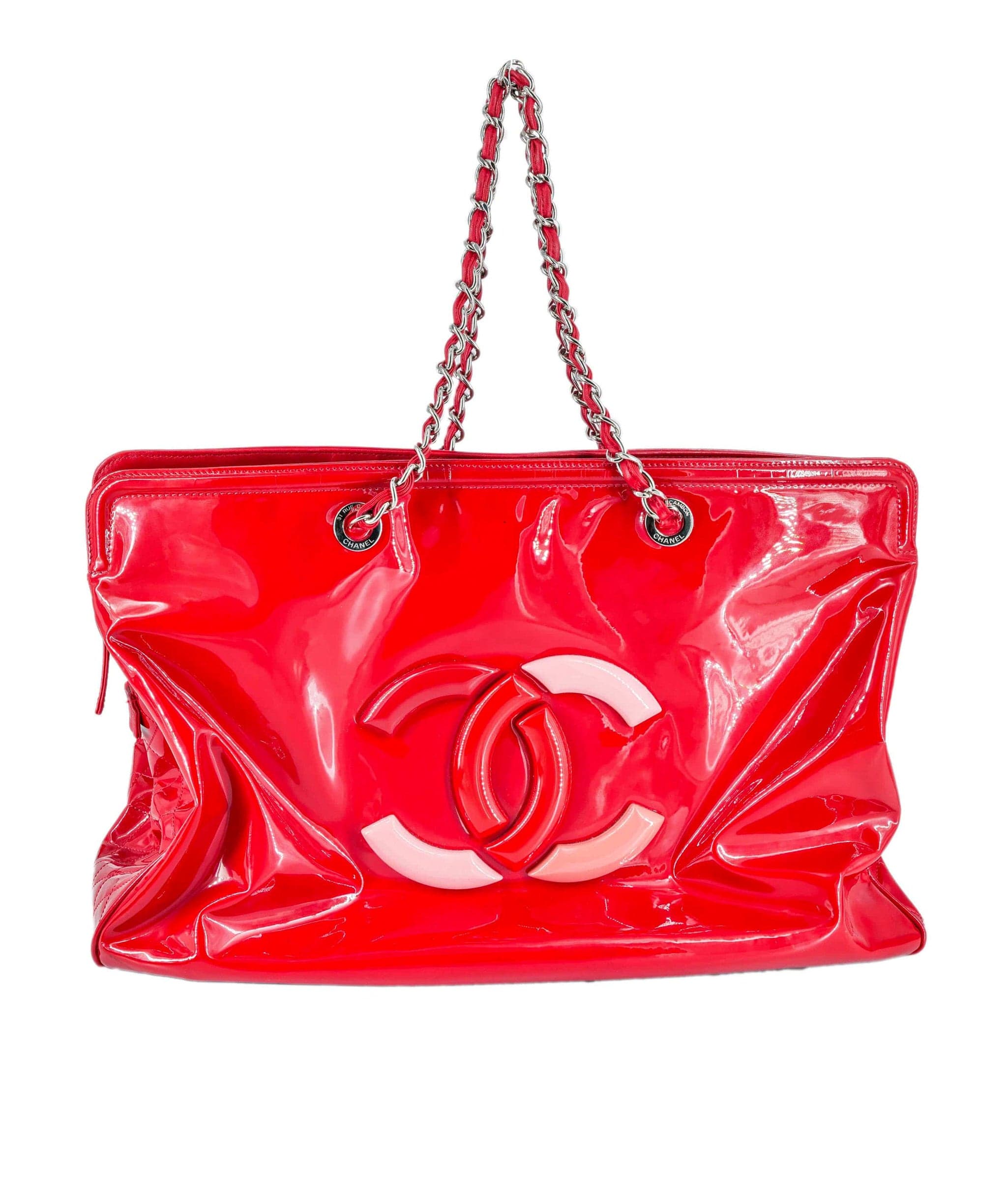 Chanel Chanel Red PVC Tote bag RJL1700