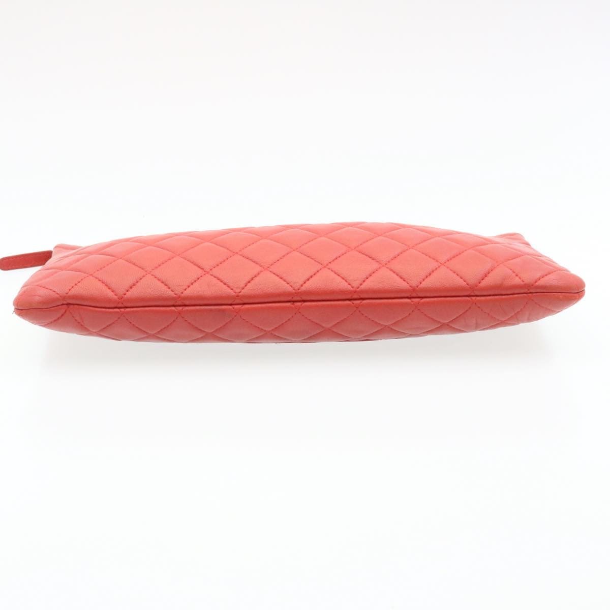 Chanel Chanel Red Quilted O Case Clutch - ARL1018