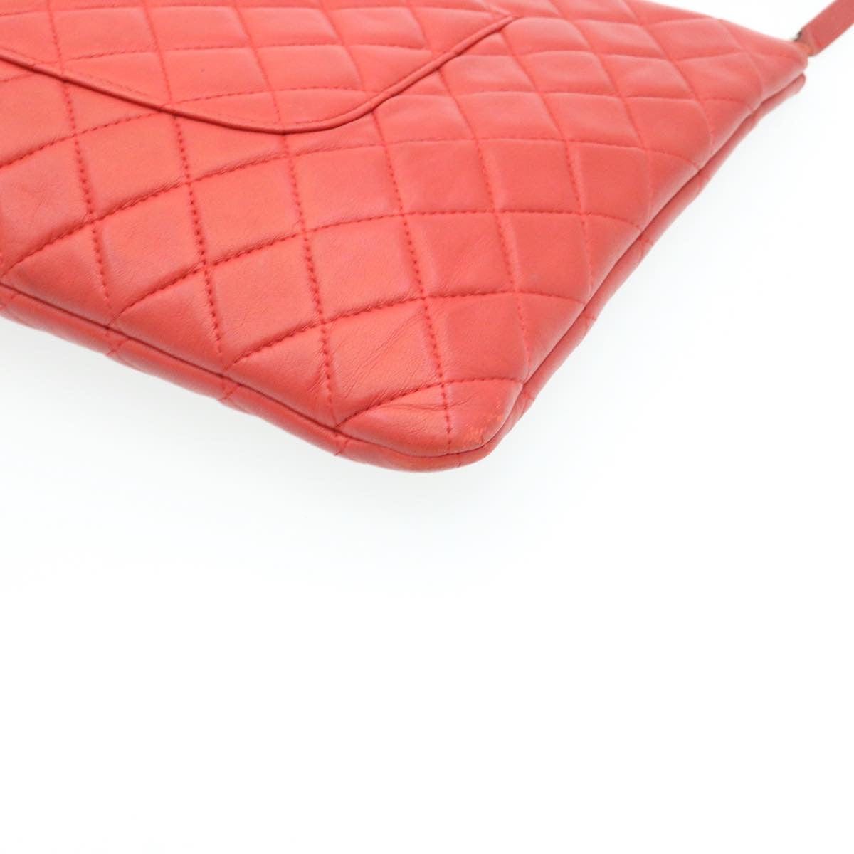 Chanel Chanel Red Quilted O Case Clutch - ARL1018