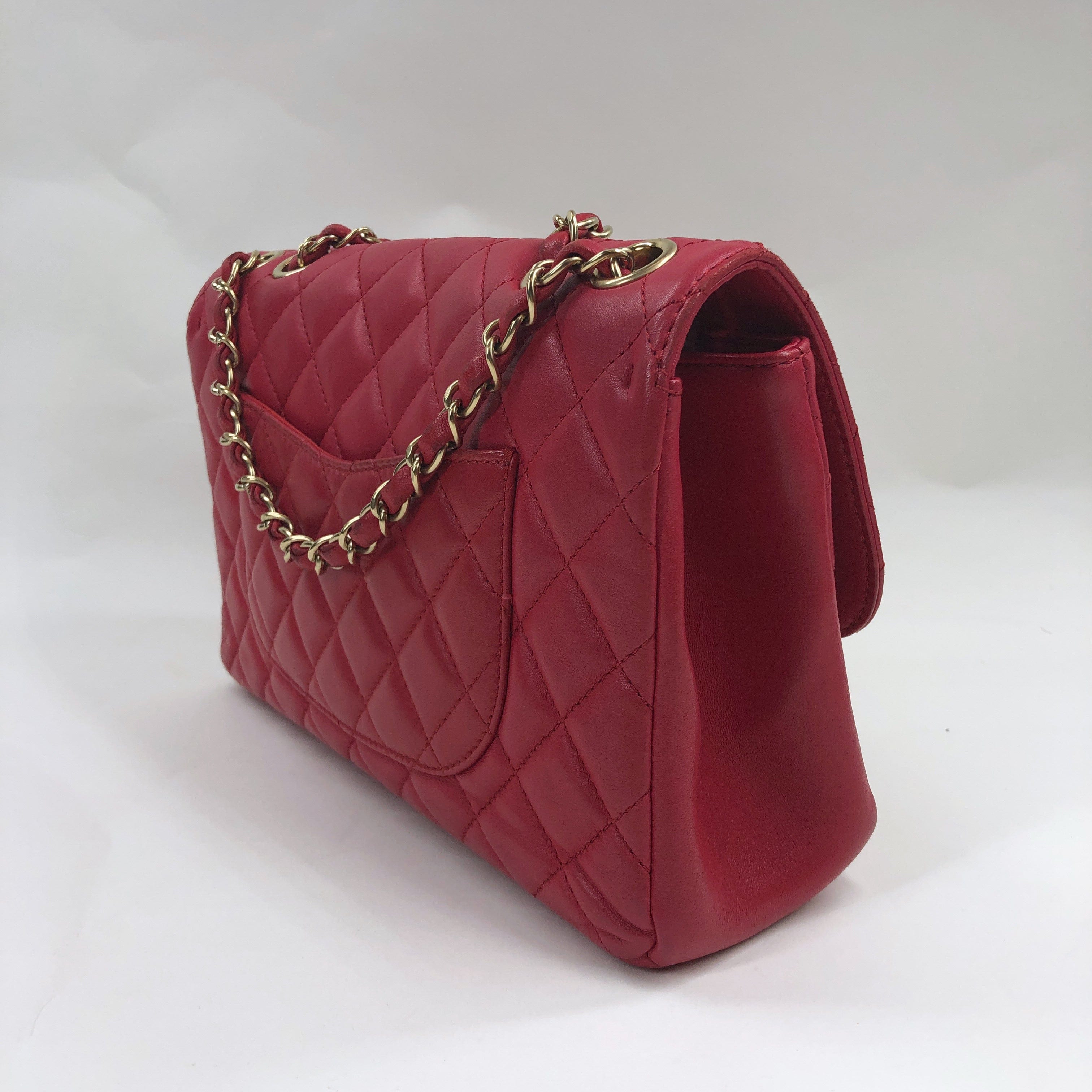 Chanel Matrasse Chain Shoulder Bag Lambskin Pink PXL2315