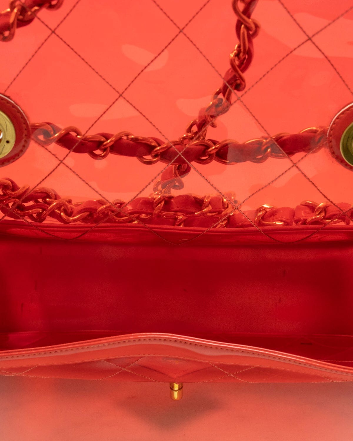 Chanel Chanel Red Vinyl Maxi Flap Bag - ASL2175