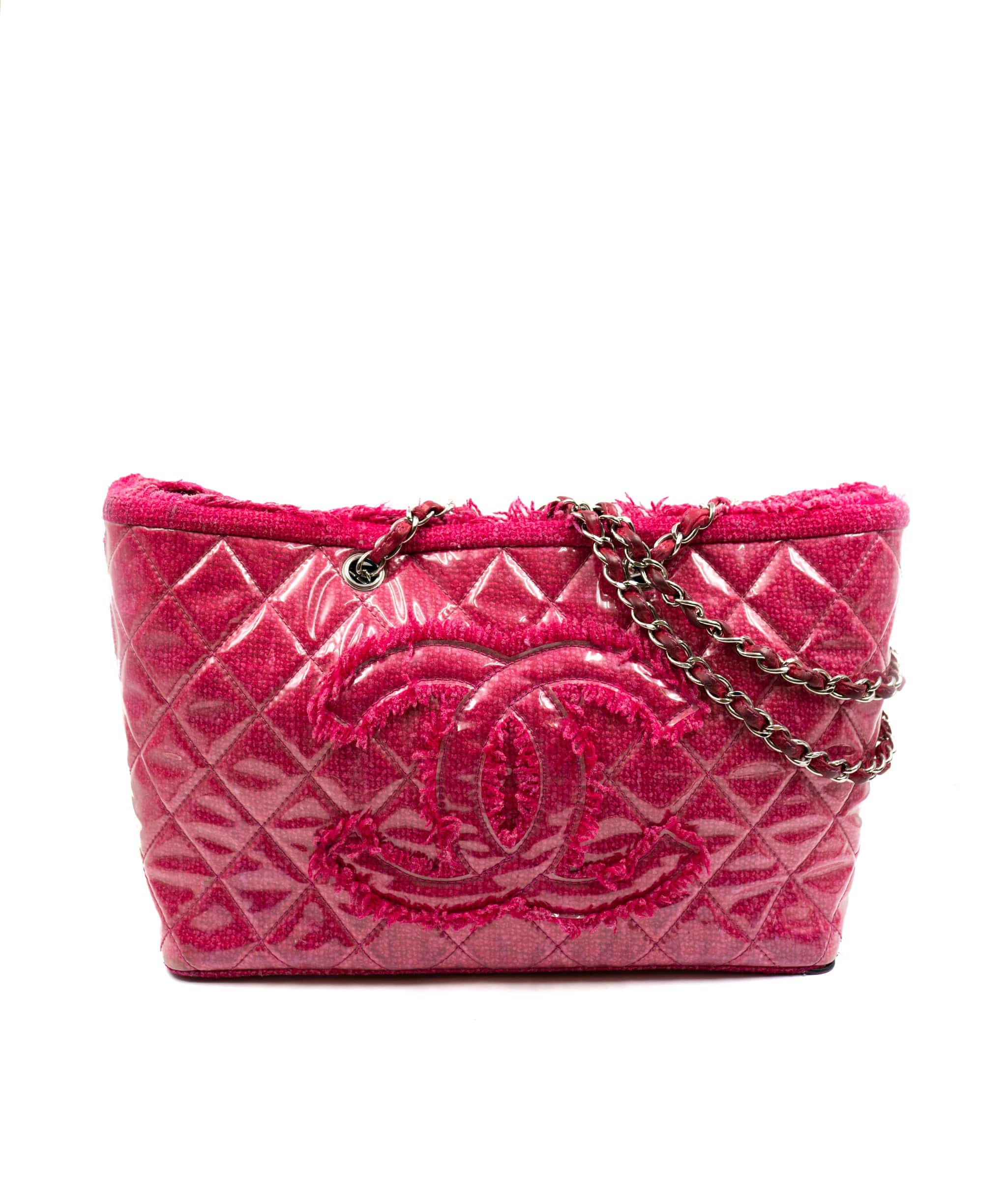 Chanel Chanel Shopper Bag in Fuschia with silver hardware AGC1200