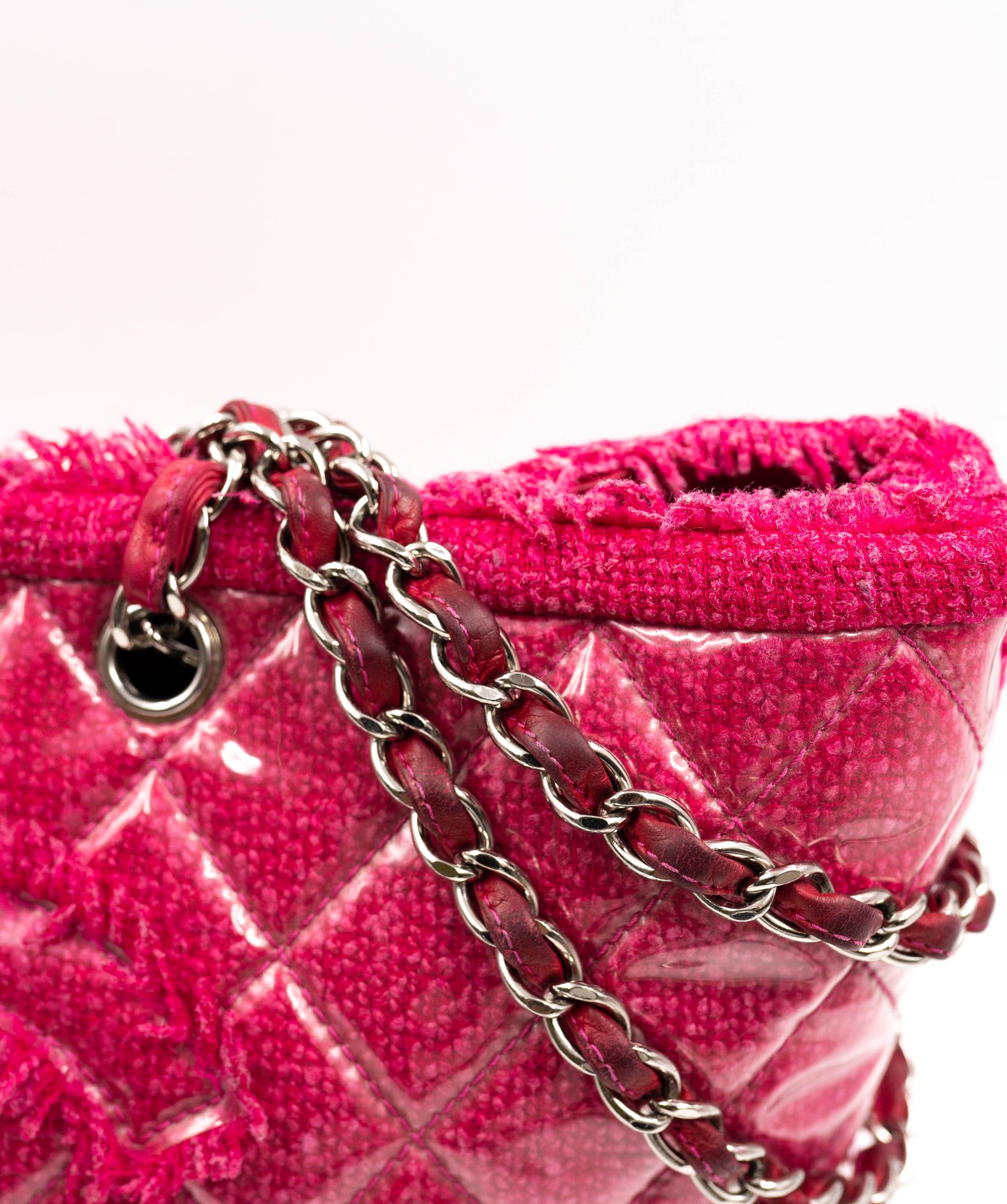 Chanel Chanel Shopper Bag in Fuschia with silver hardware AGC1200