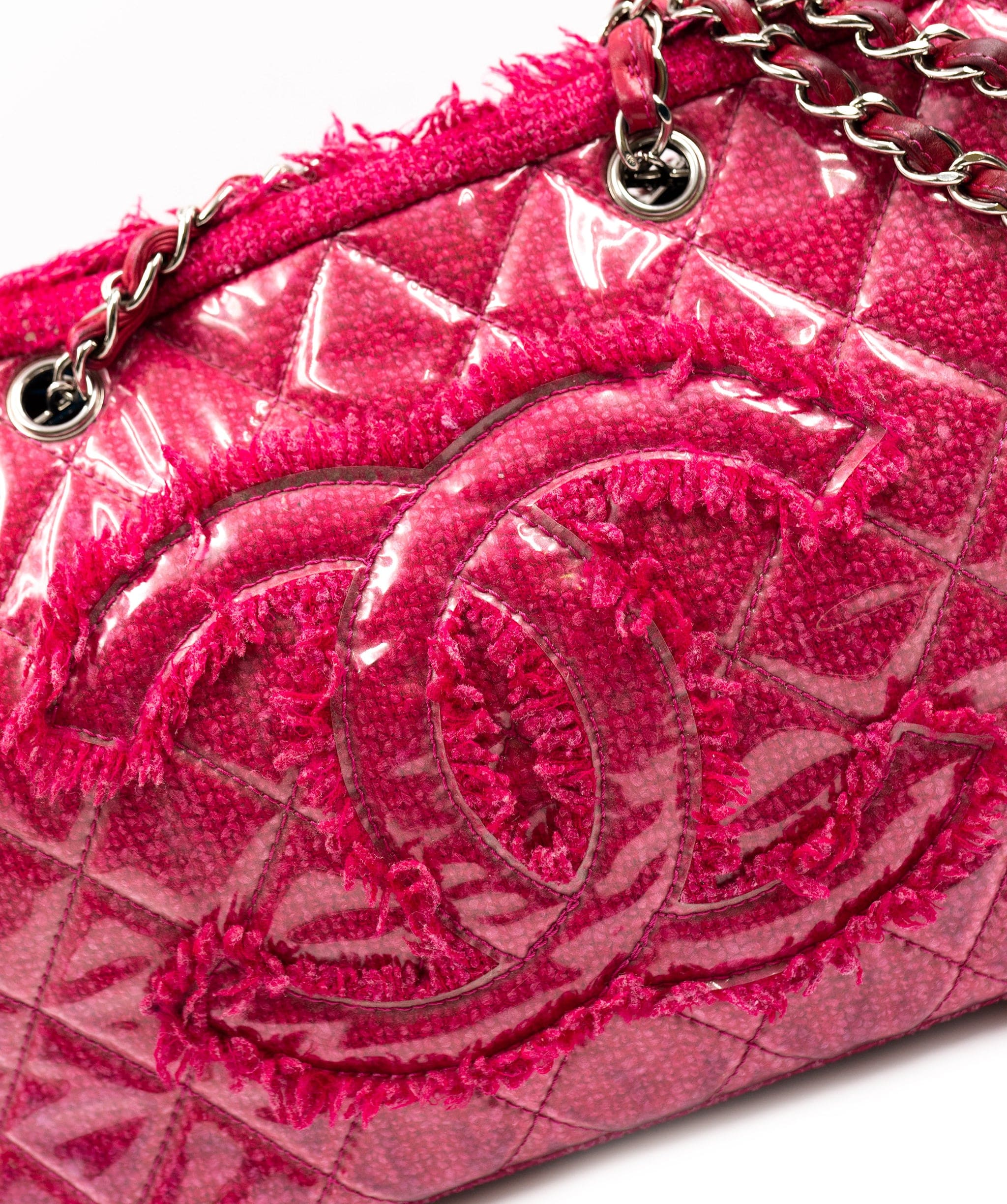 Chanel Chanel Shopper Bag in Fuschia with silver hardware AGC1200