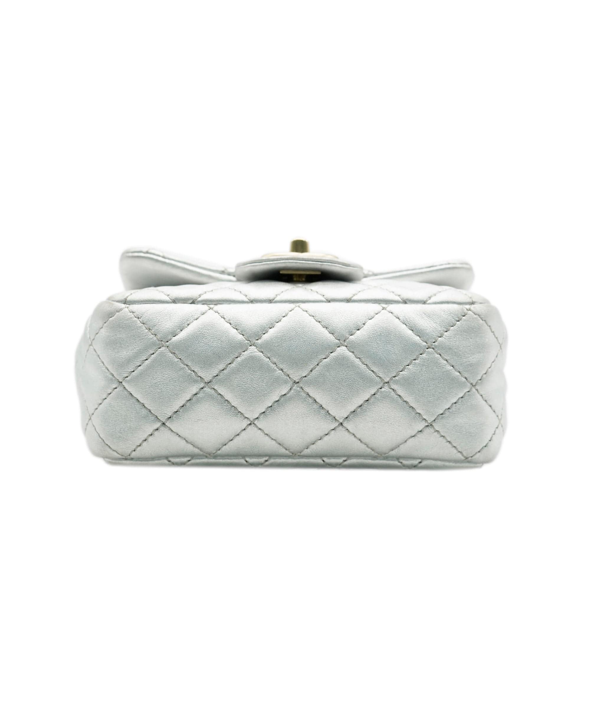 Chanel Chanel Silver Mini Classic Flap with GHW - ALC0418