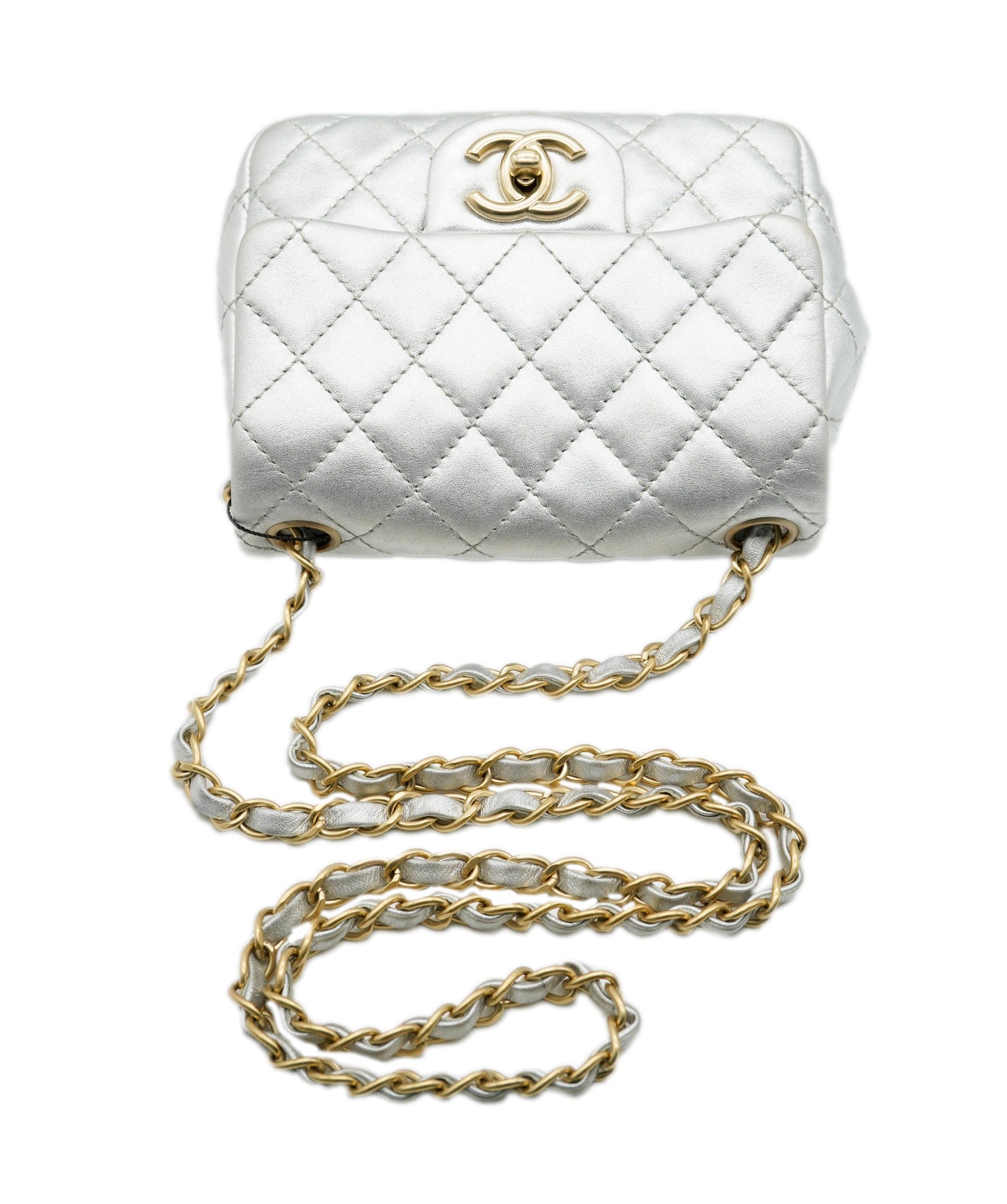 Chanel Chanel Silver Mini Classic Flap with GHW - ALC0418