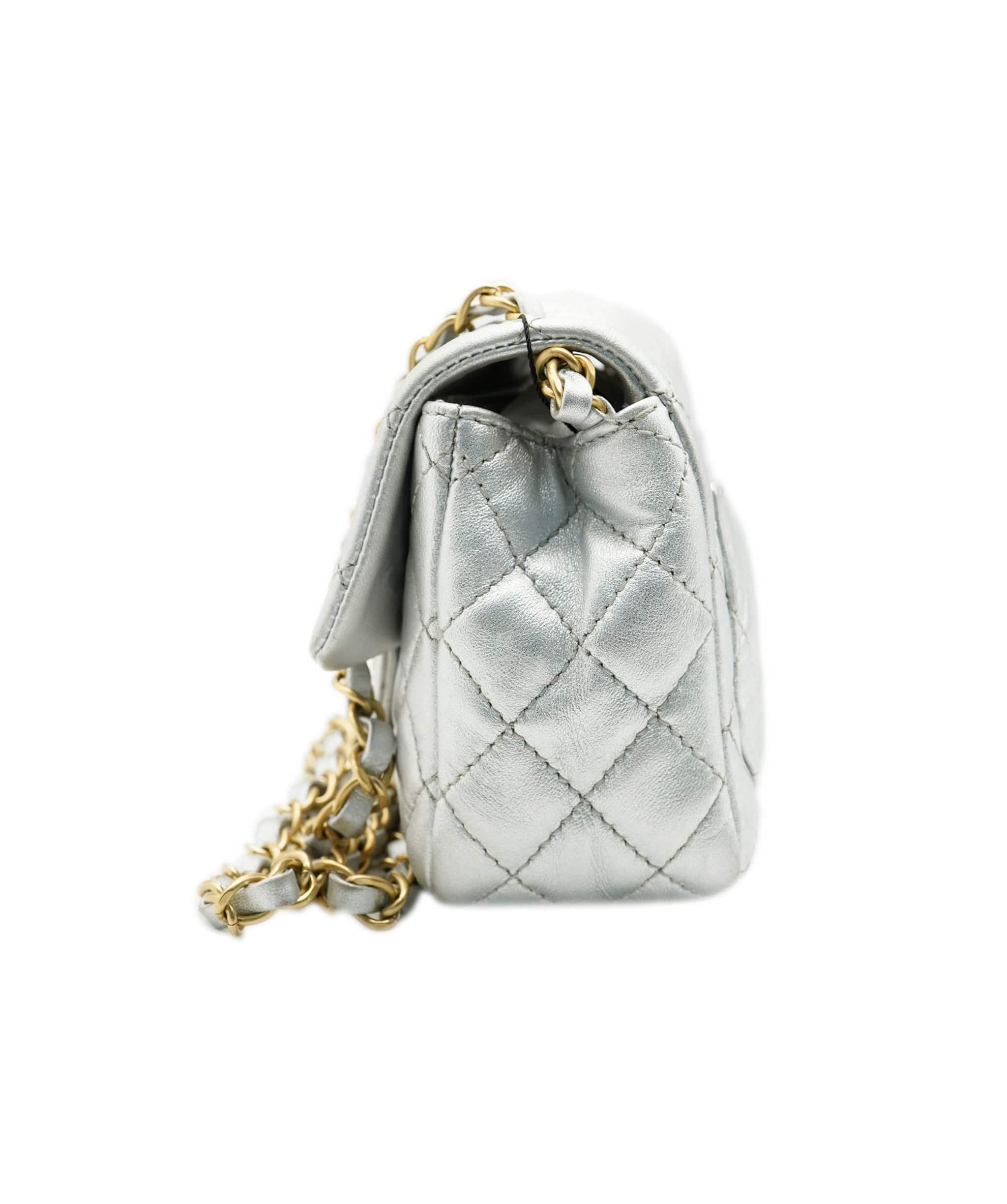 Chanel Chanel Silver Mini Classic Flap with GHW - ALC0418