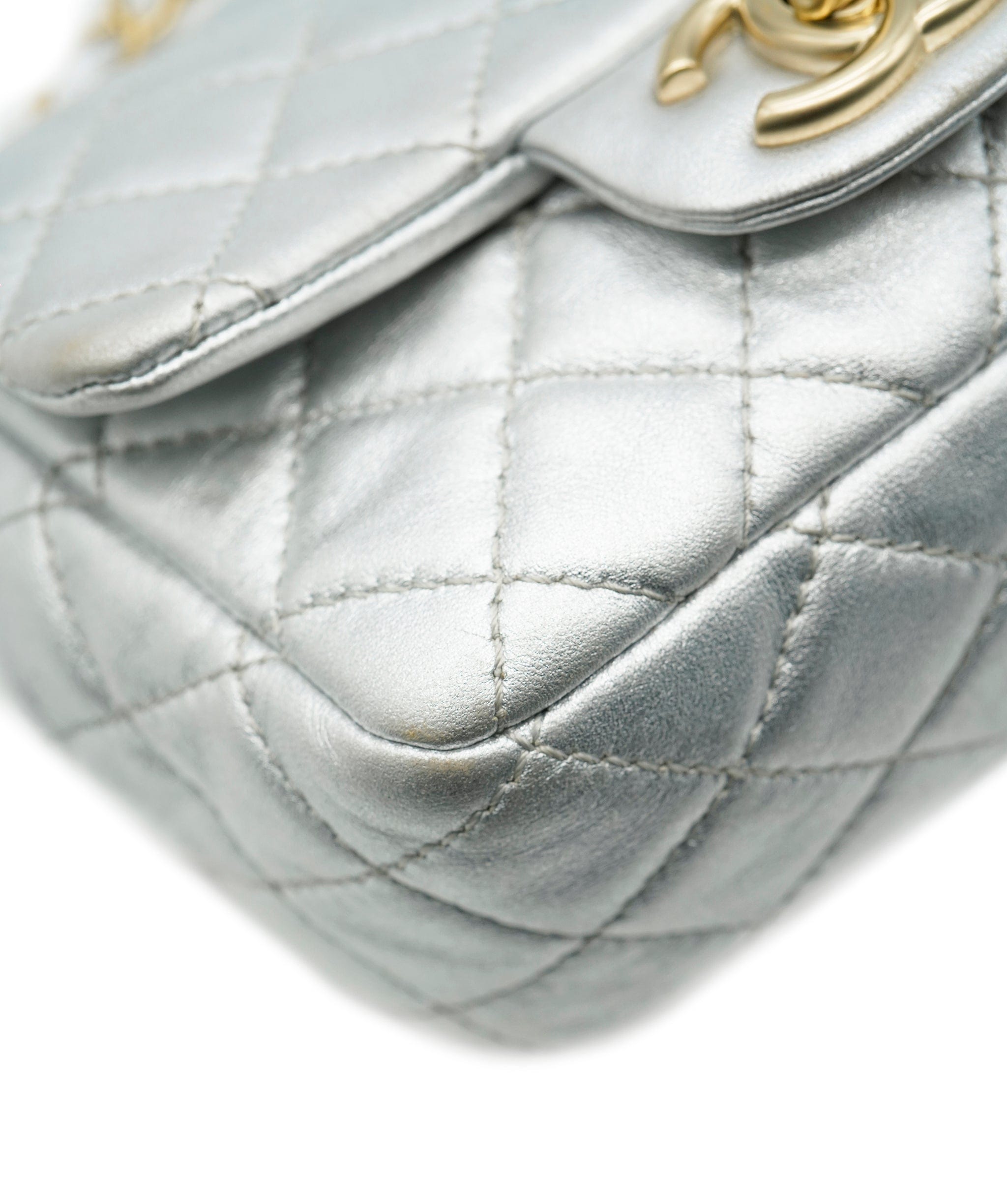 Chanel Chanel Silver Mini Classic Flap with GHW - ALC0418