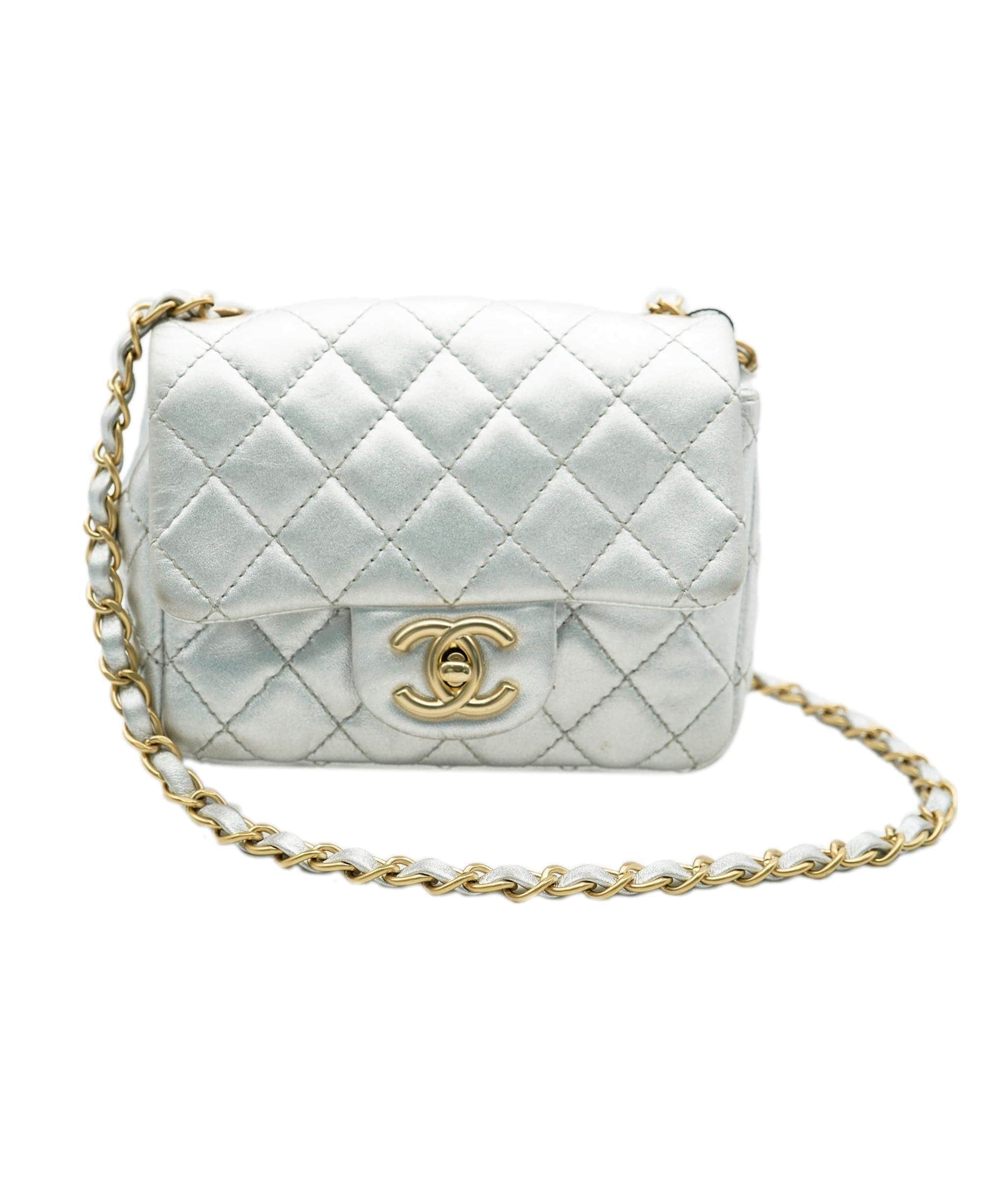 Chanel Chanel Silver Mini Classic Flap with GHW - ALC0418