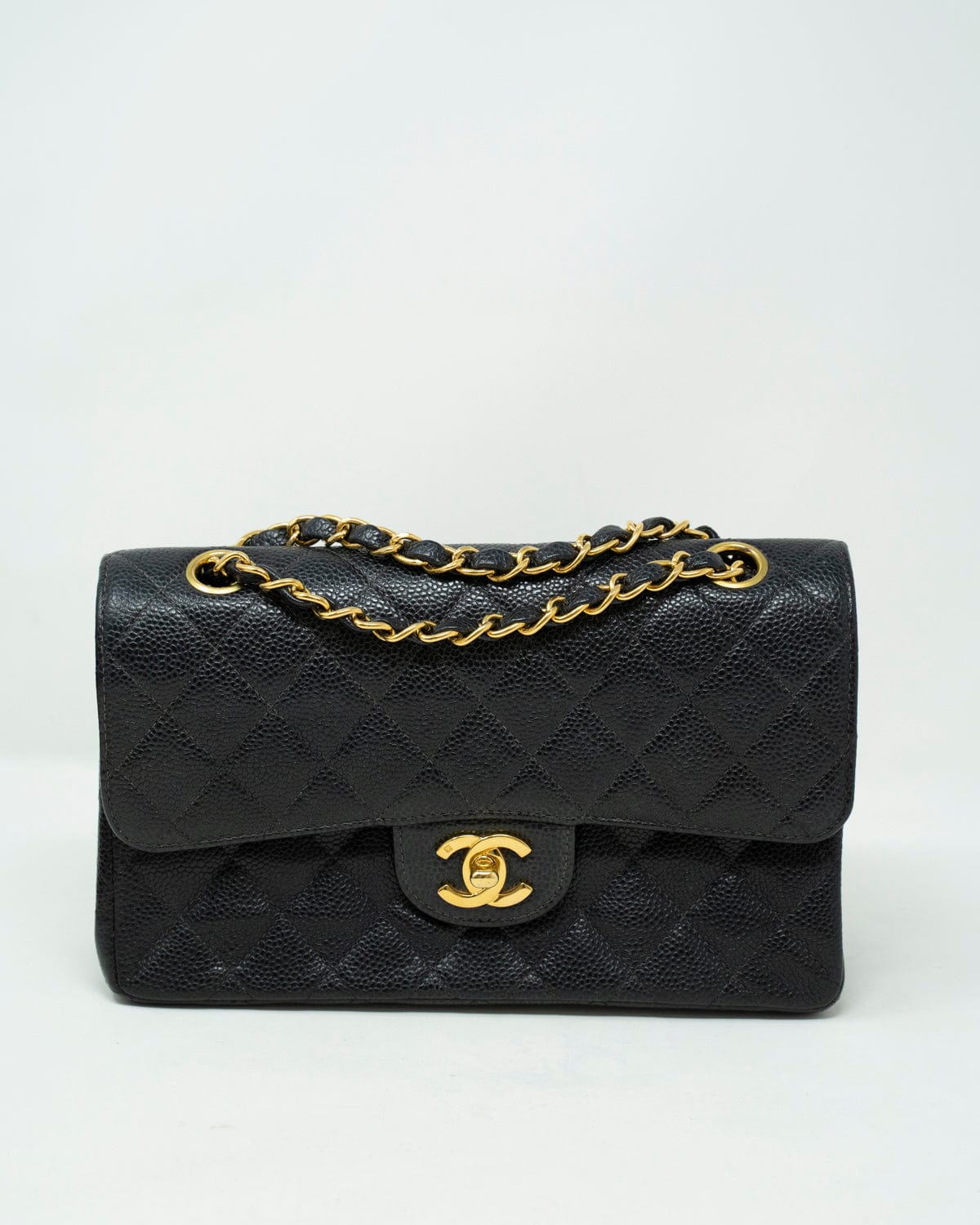 Chanel Chanel Small Black Caviar Flap bag ASL2352