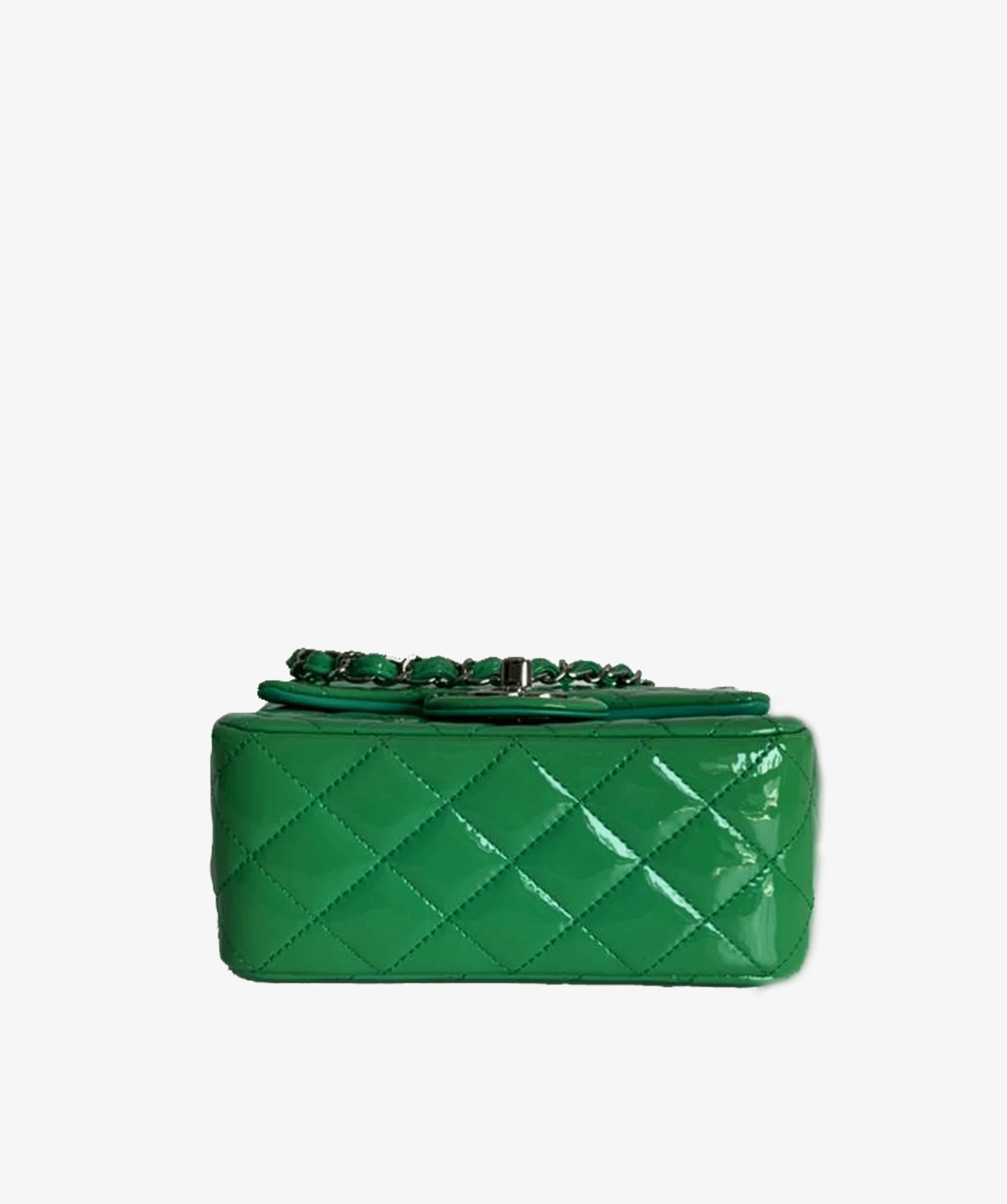 Chanel Chanel Small Classic Green Patent Flap RCL1001